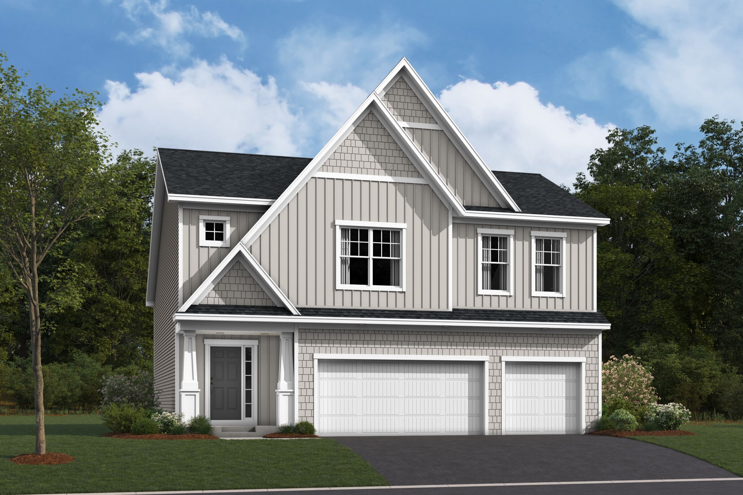 Carlton Elevation E 3-Car