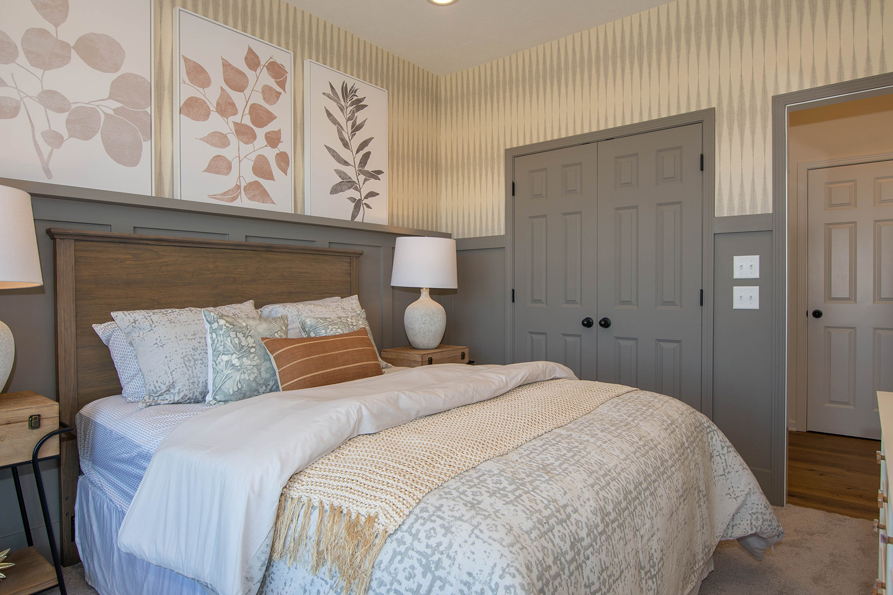 Warm-Toned Guest Room