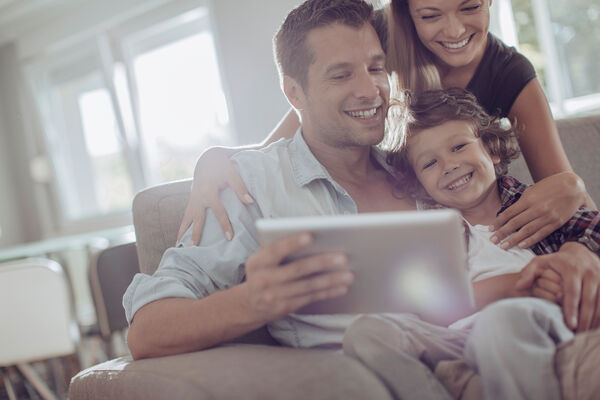 Family Looking at iPad