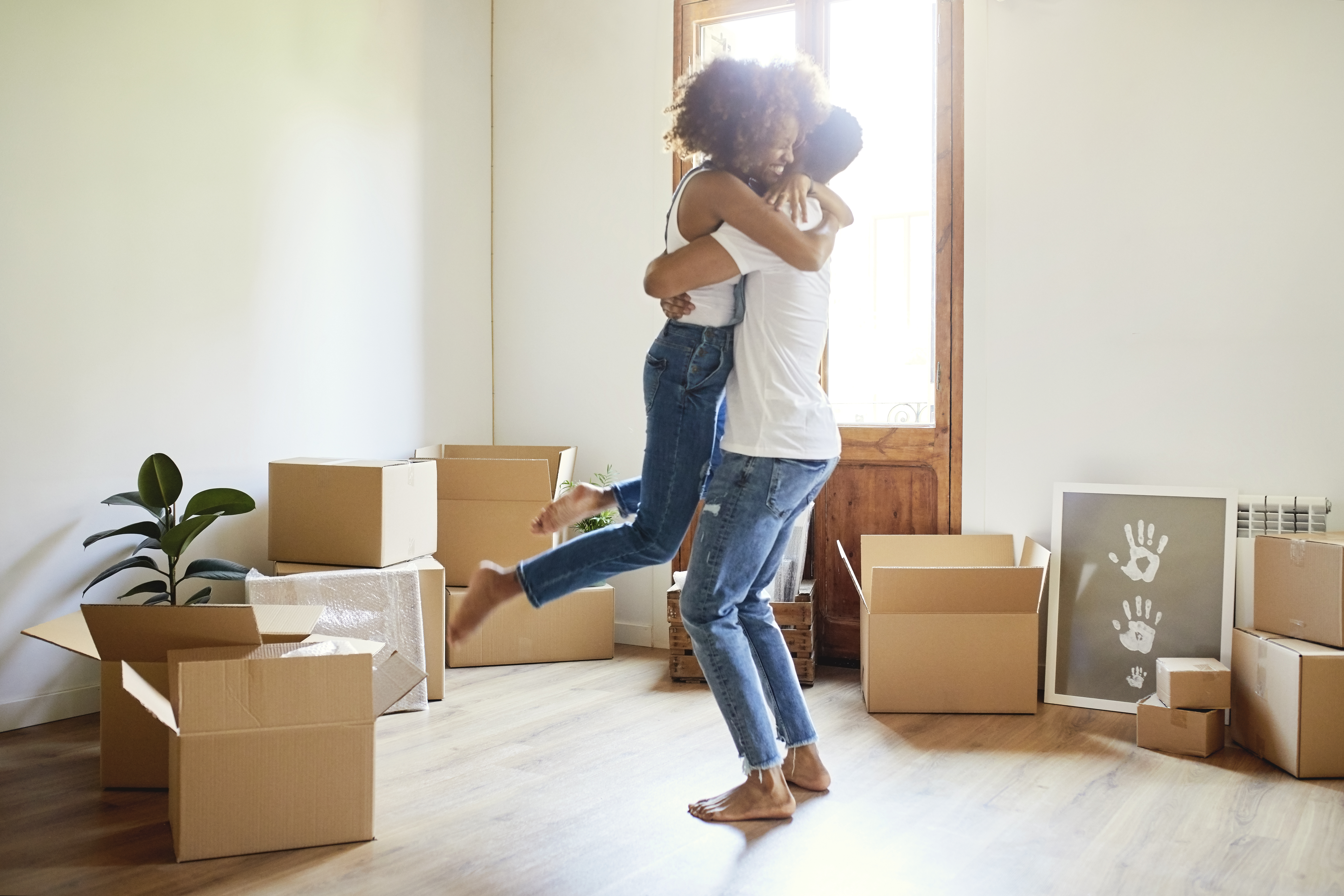 Couple Celebrating on Move-In Day