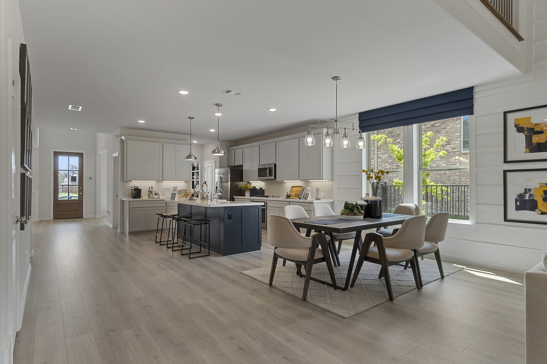 Staged Kitchen and Dining Area