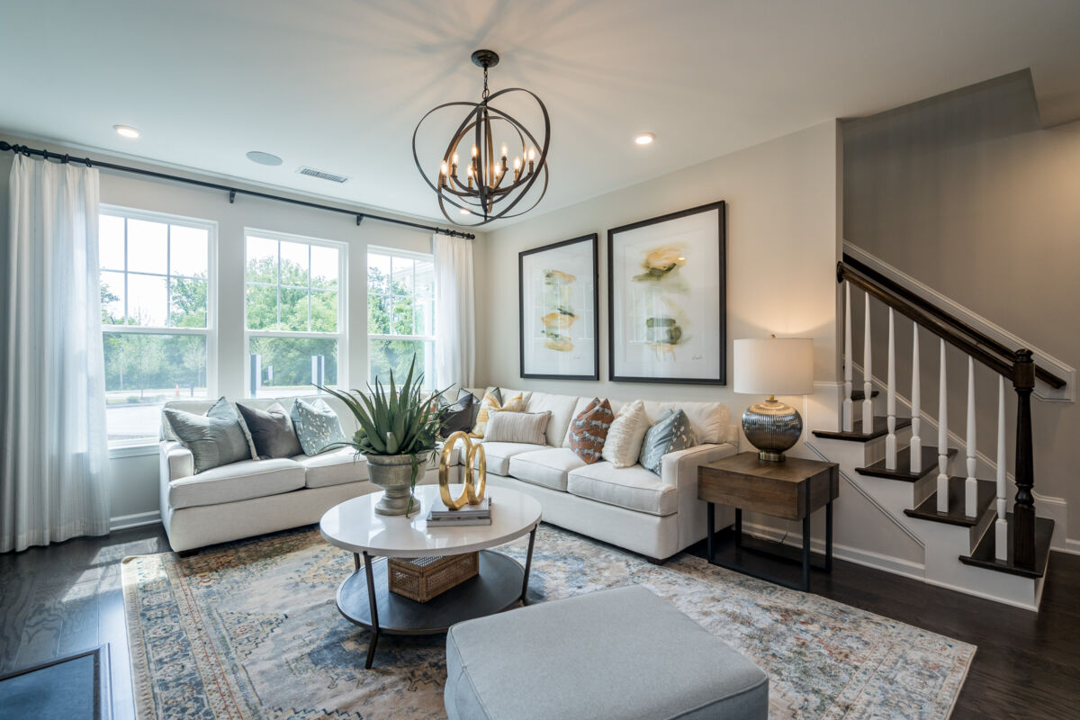 Light and Bright Living Room With Gold Accents