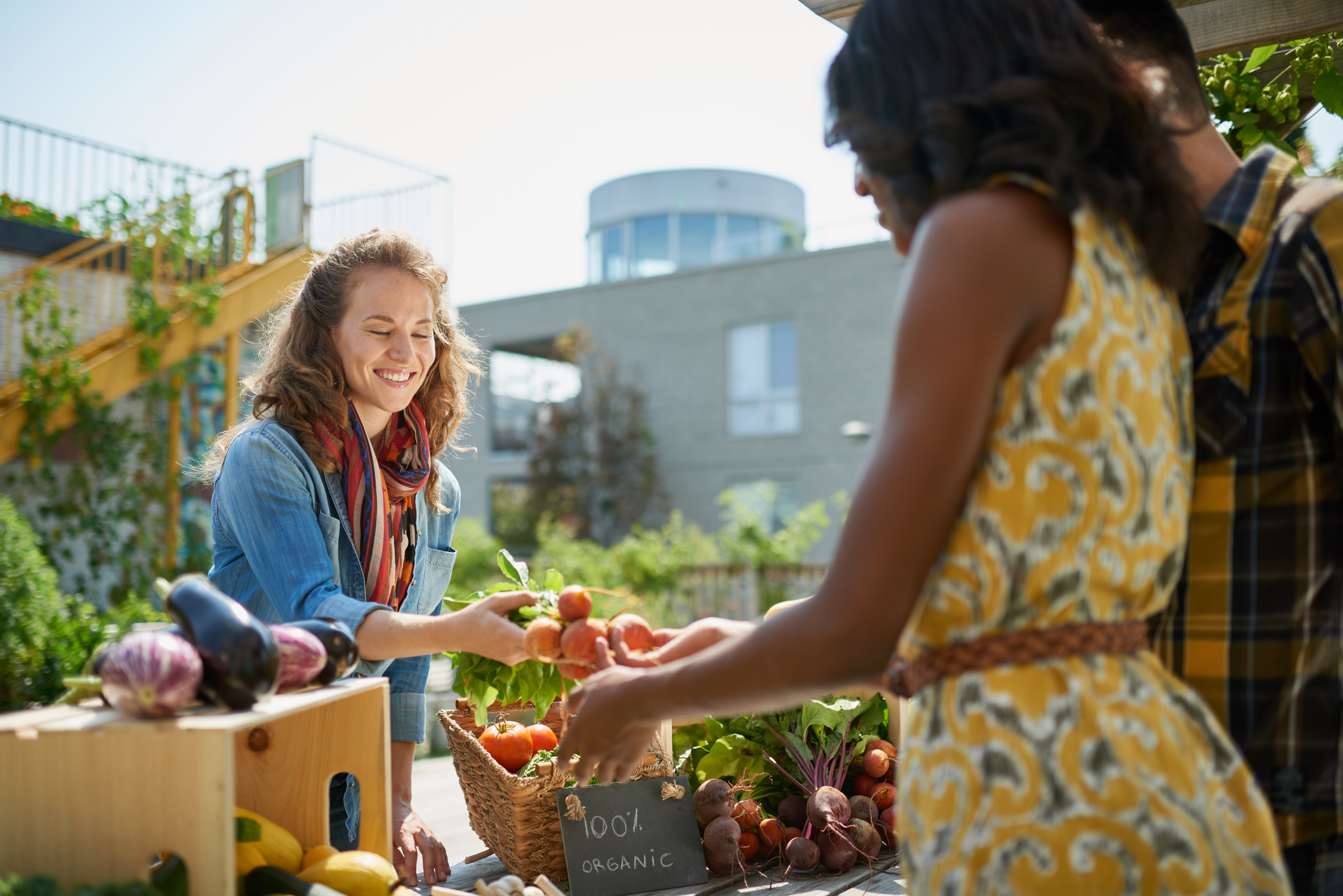 Lady buying from local market