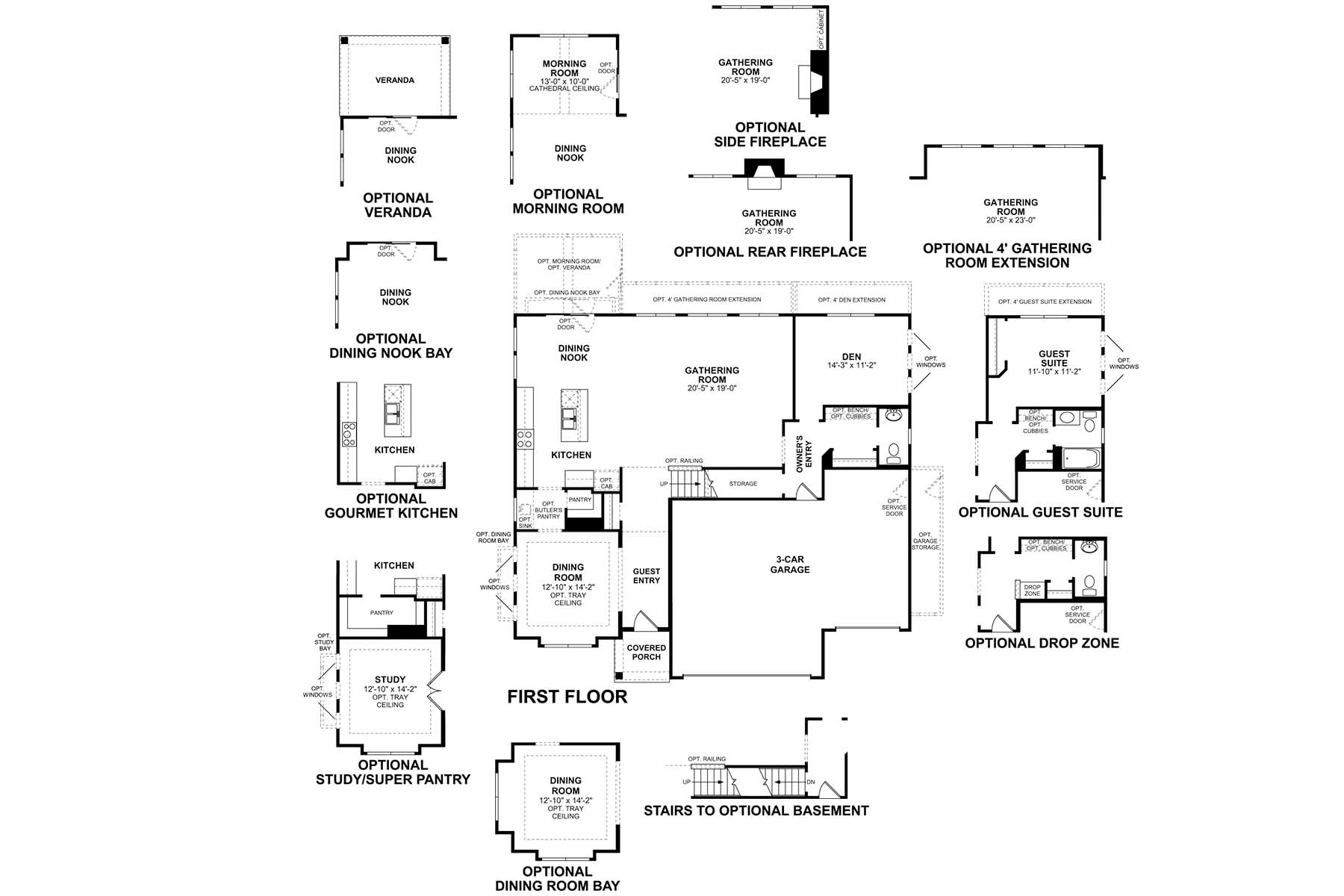 New Homes in Greenwood - The Kensington Basement (Plan) - M/I Homes