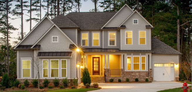 Exterior of a new construction home