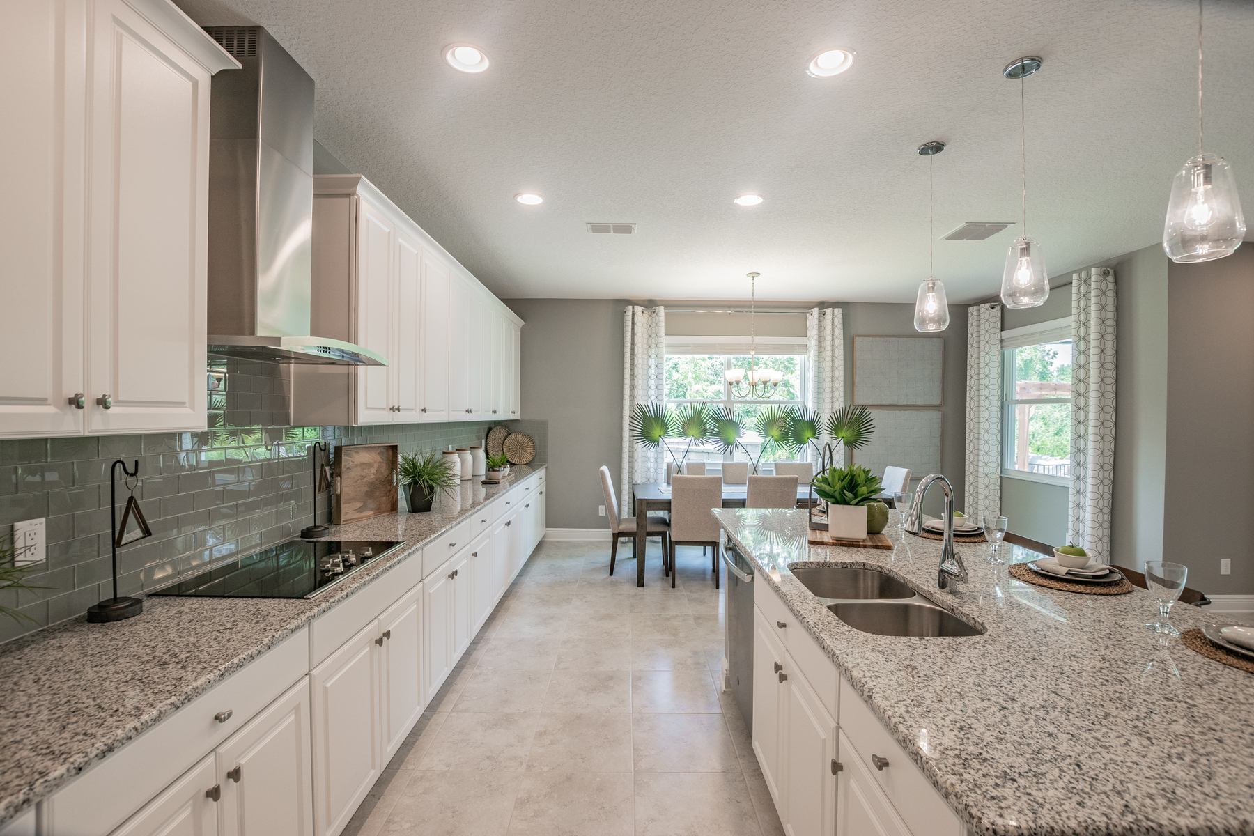 Bright Lighting in Kitchen and Dining Area