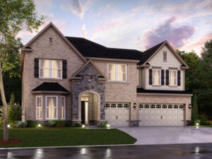 Ainsley II Optional Brick Elevation F Dusk 