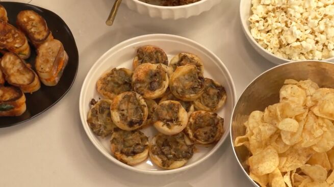 Photo of a plate of mushroom tarts