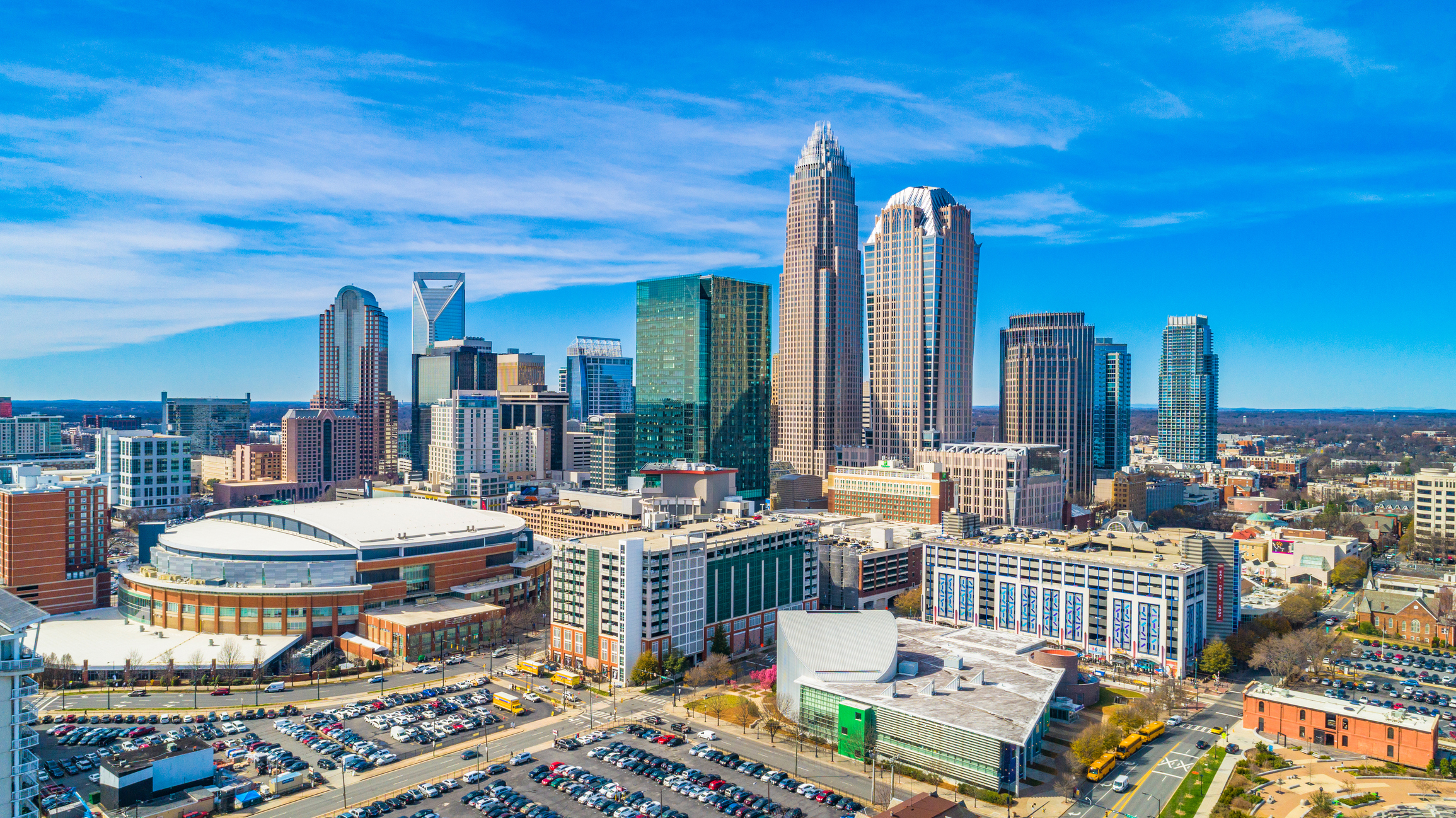 Aerial of Uptown Charlotte