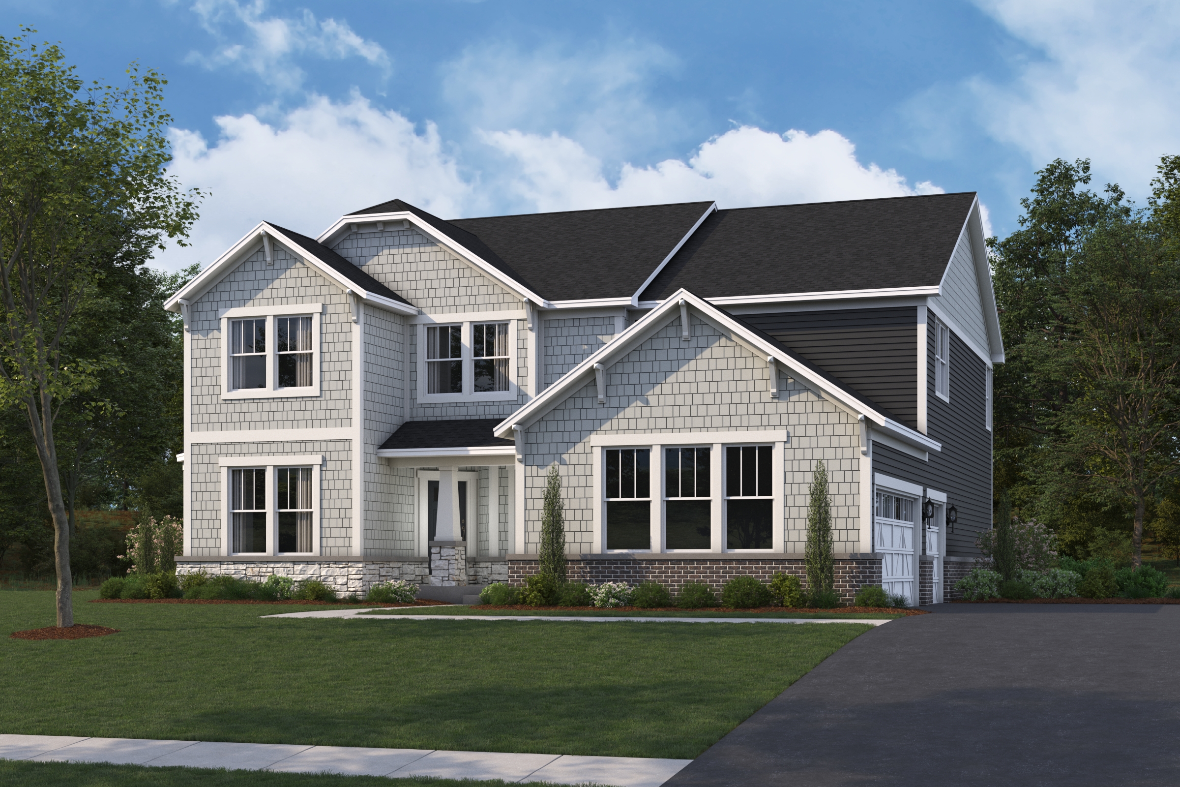 Sutcliff Elevation Craftsman with Side Load Garage