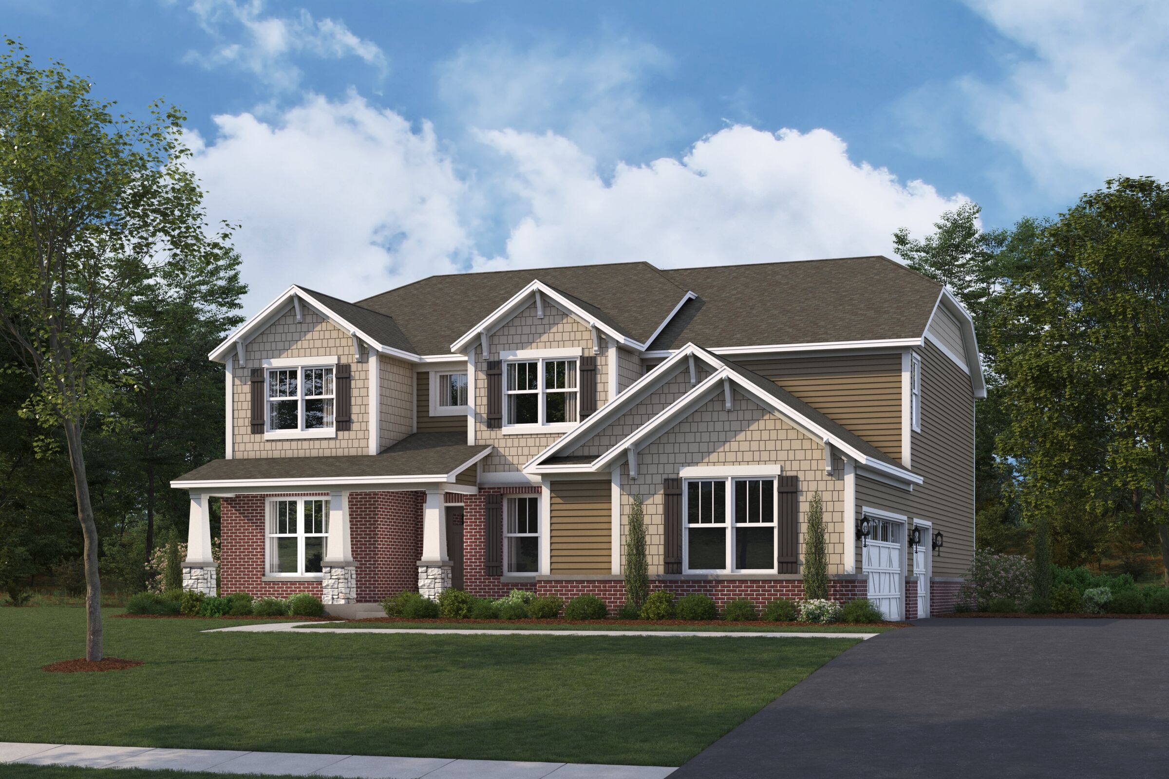 Hudson Elevation Craftsman with Side Load Garage