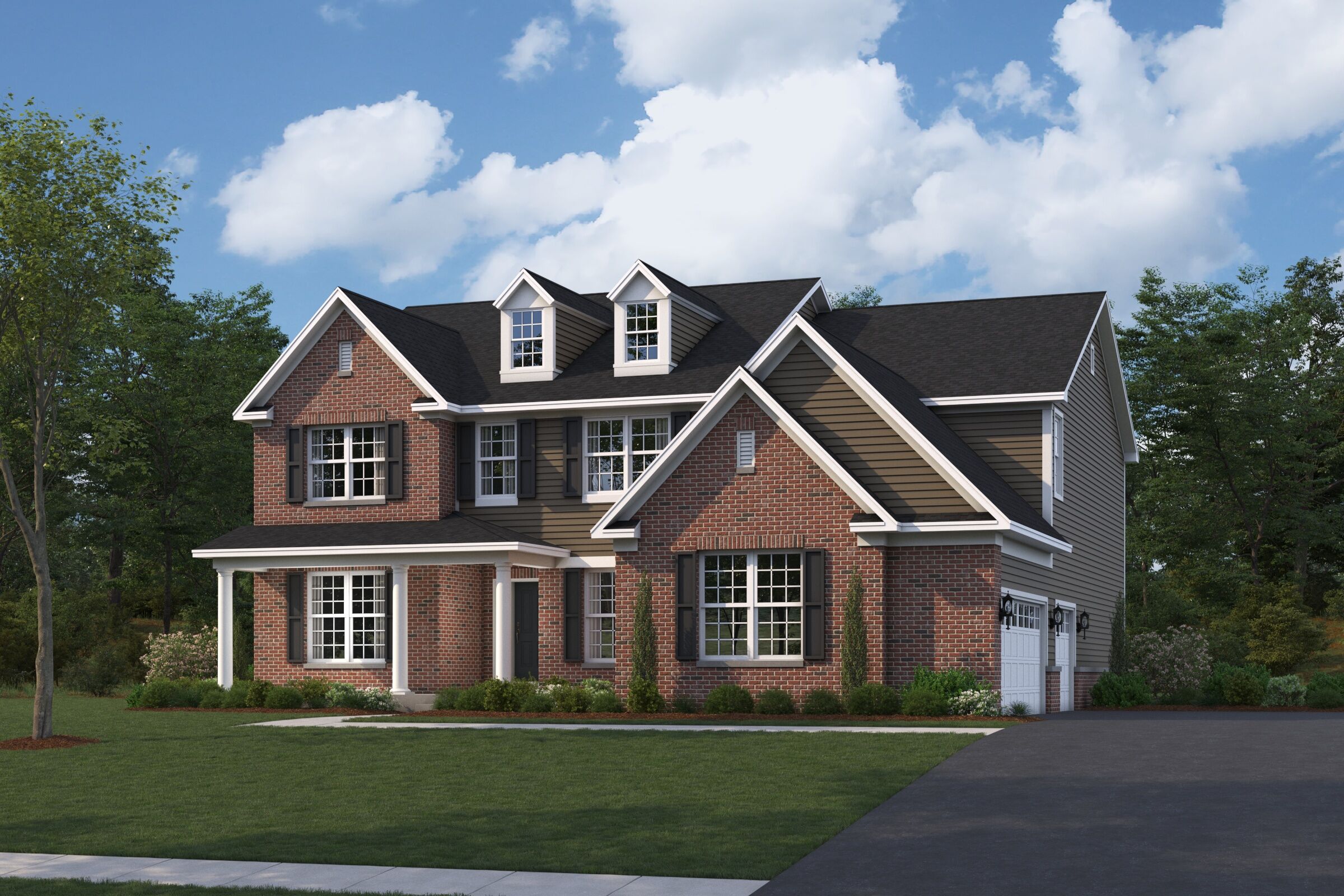 Hudson Elevation Colonial Revival with Side Load G