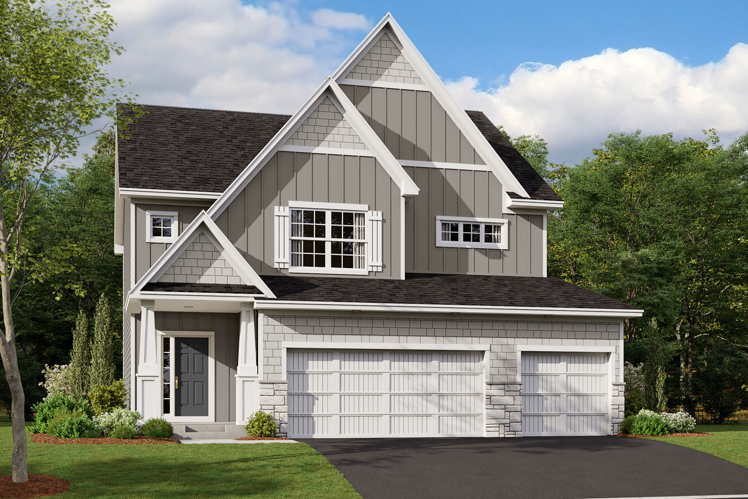 Sophia E Elevation - Optional Stone