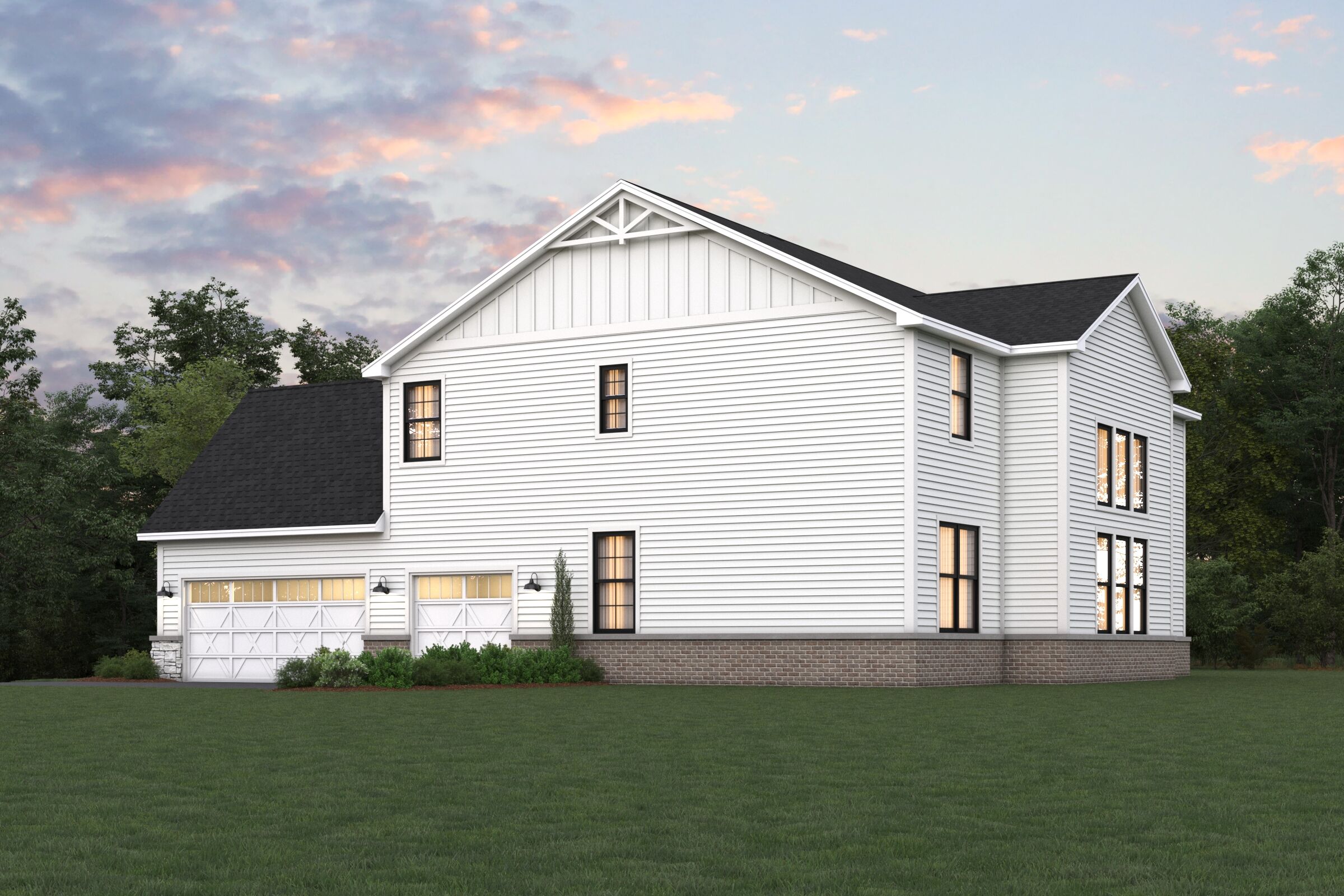 Hudson Elevation Urban Farmhouse with Side Load Ga