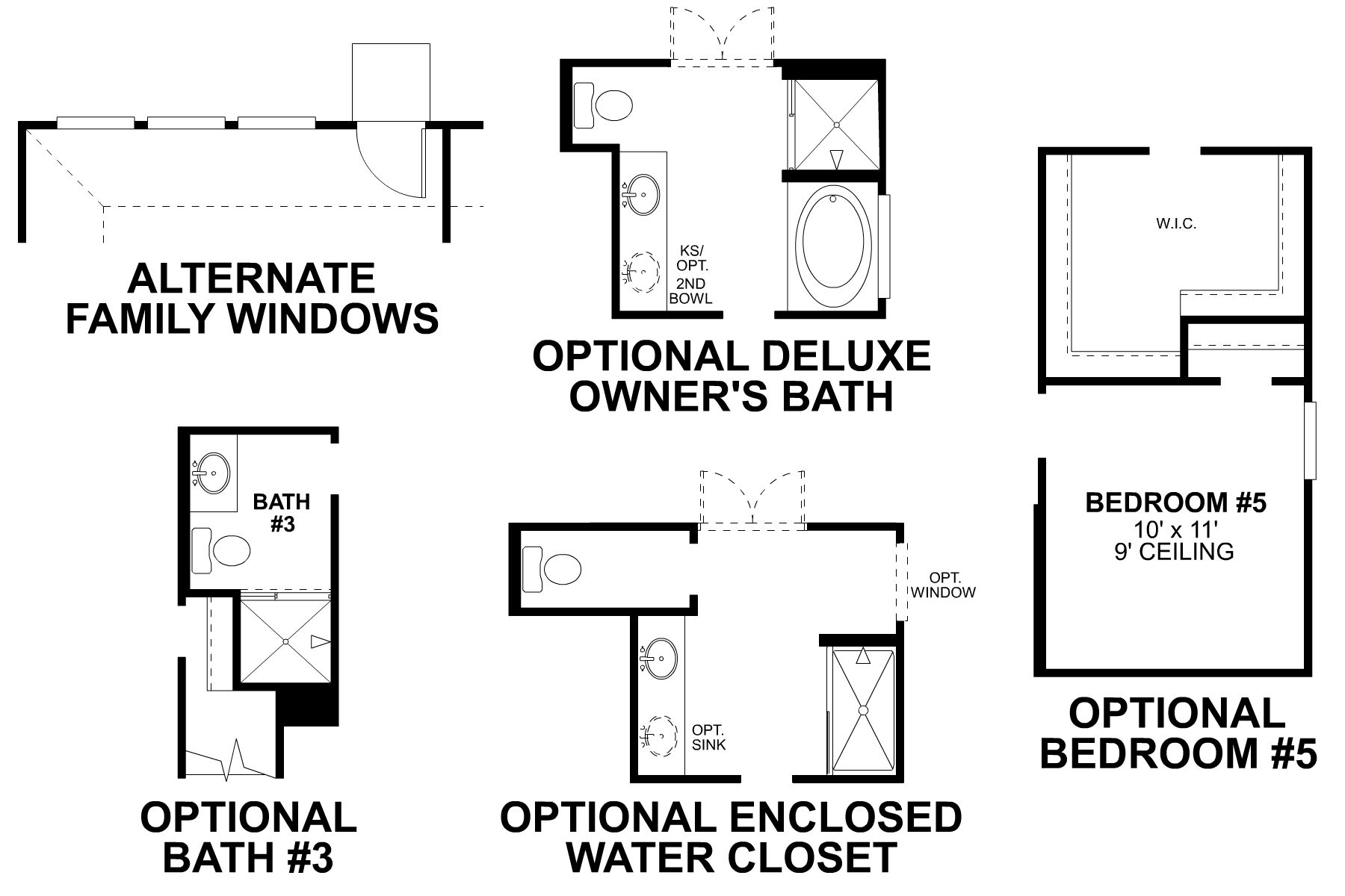 Gardenia First Floor Options