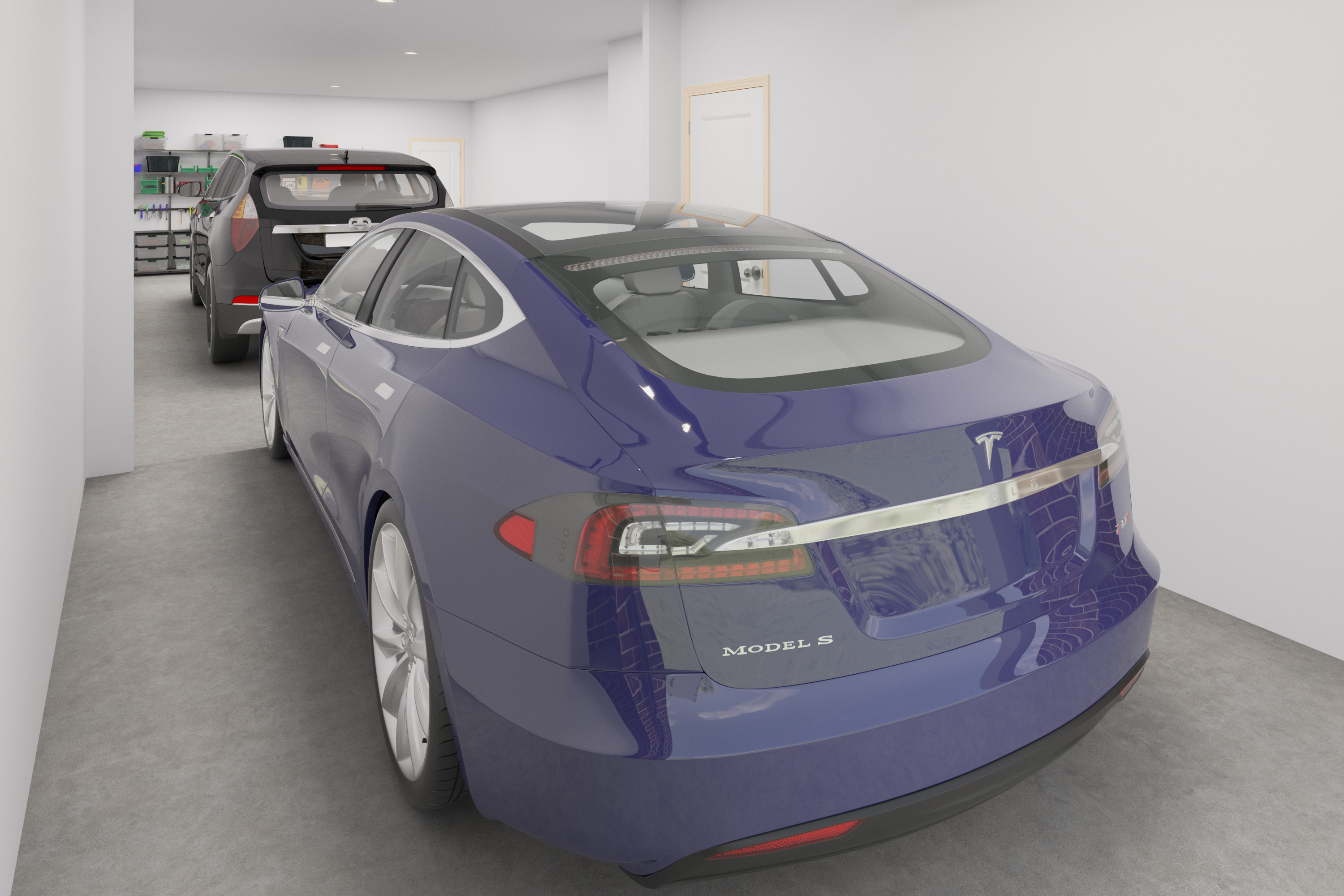 2-car tandem garage