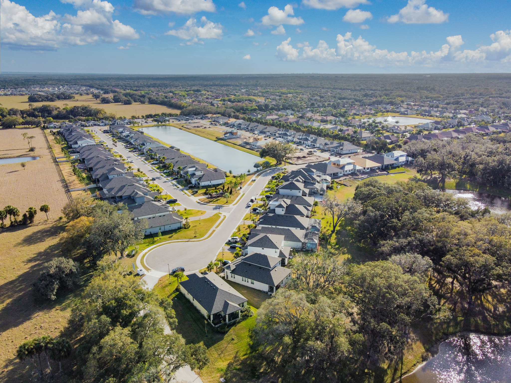 Aerial View of New Home Community in Bradenton, FL