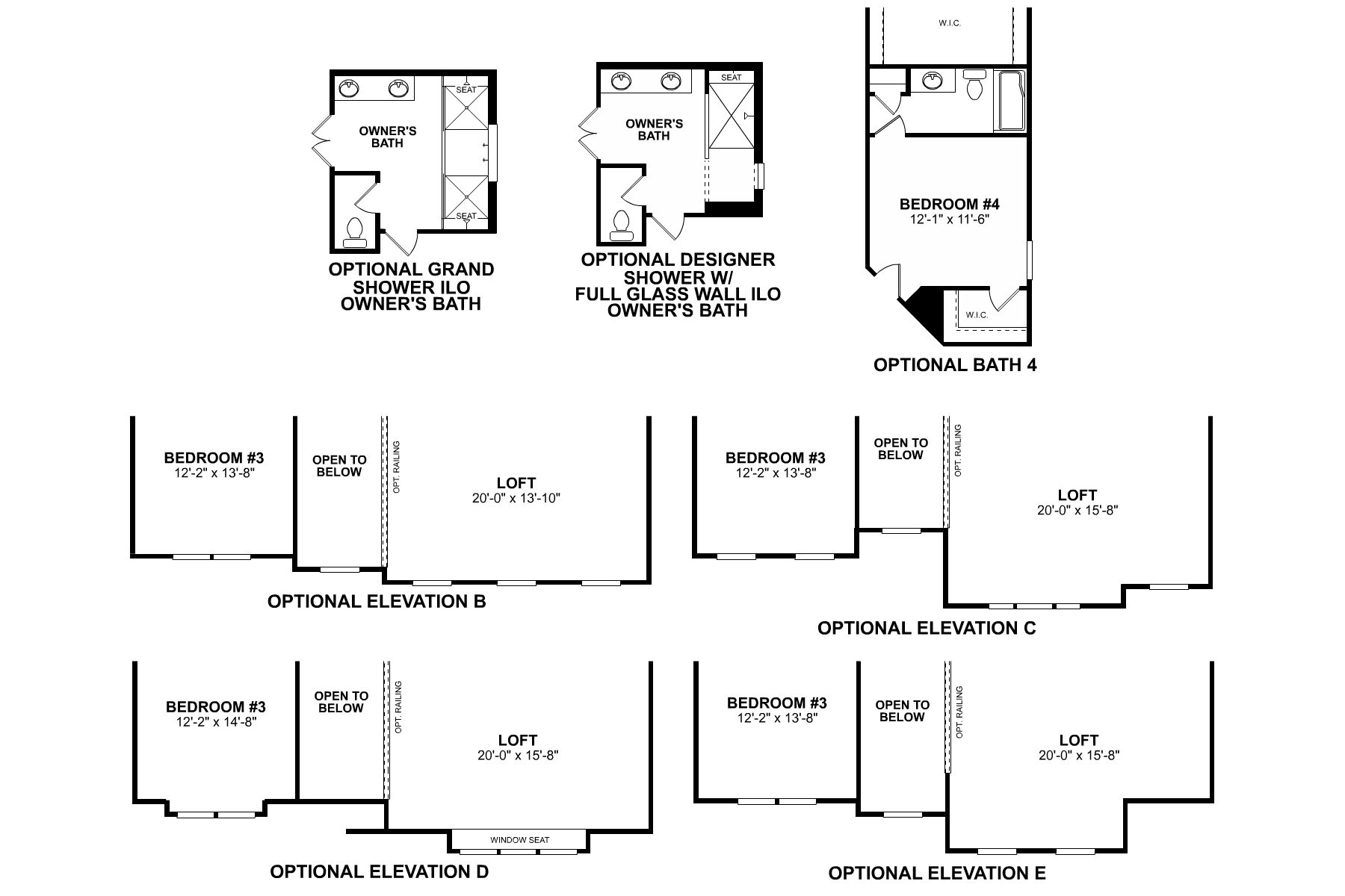 Sonoma Second Floor Options