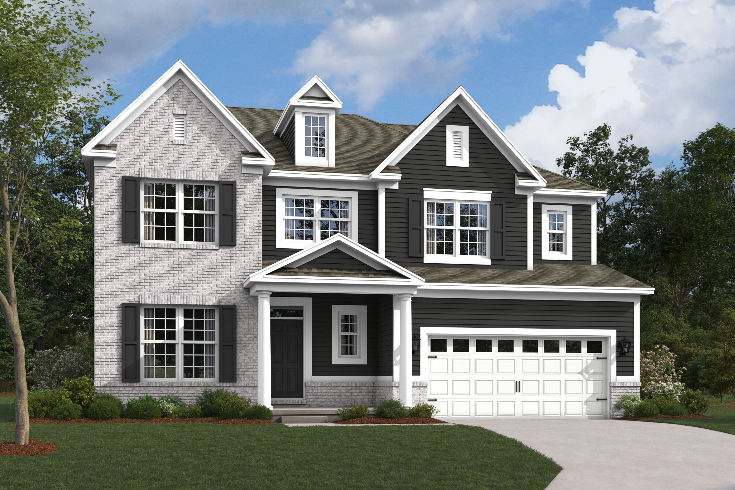 Berkeley Elevation D with Optional Brick