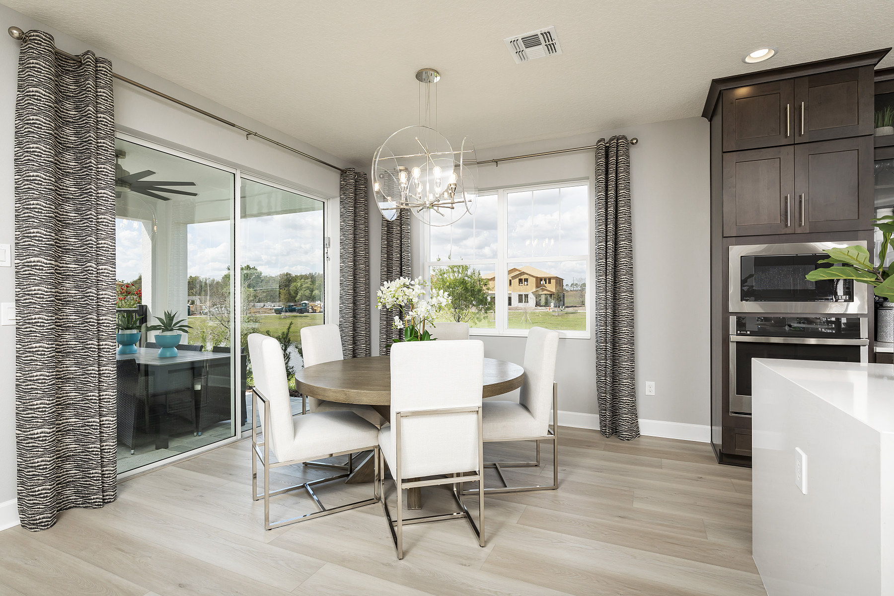 Dining Nook With Sliding Glass Door