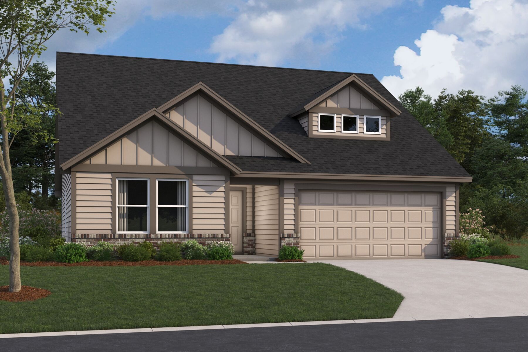 Garner Elevation C Brick 