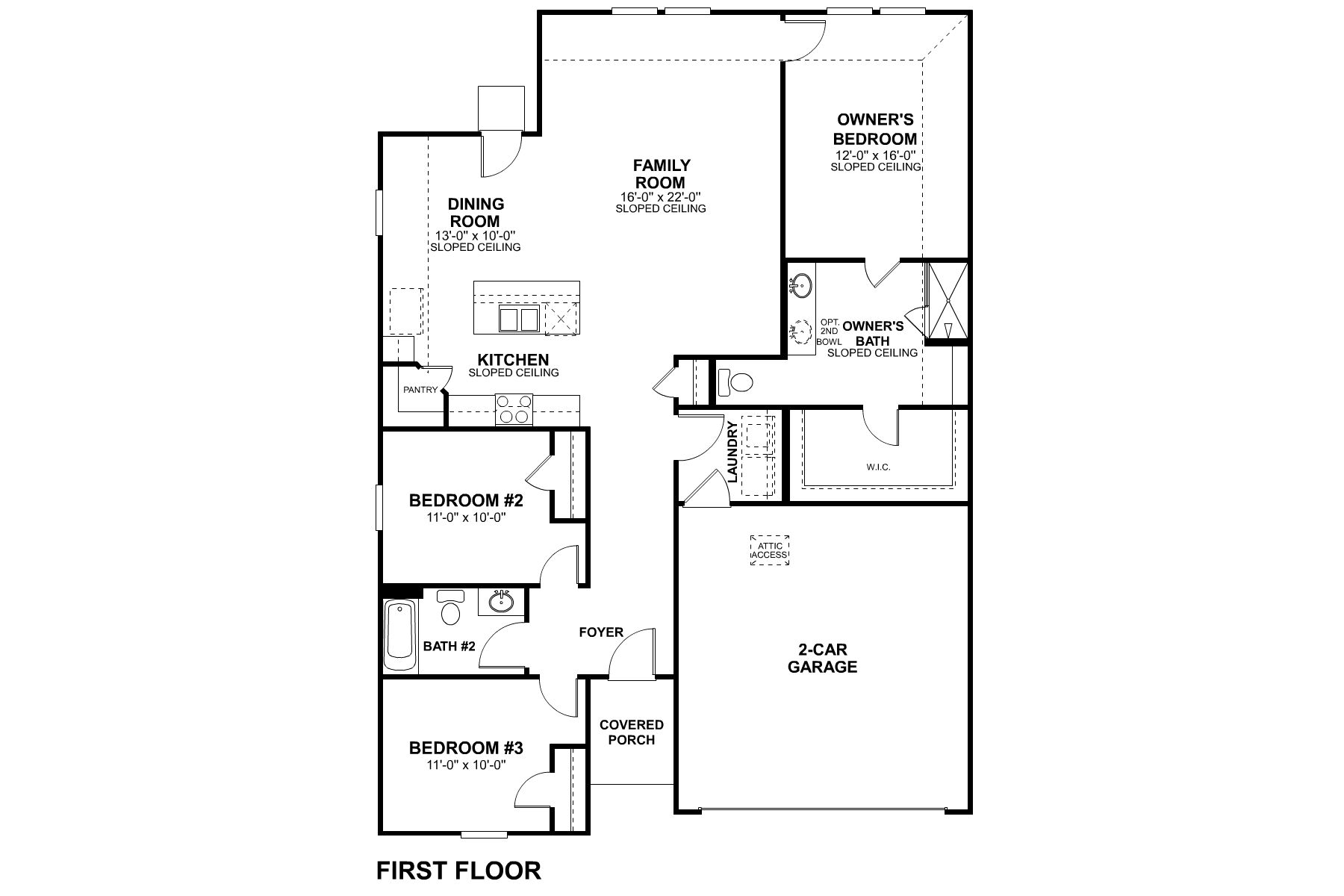 Garner First Floor Floorplan