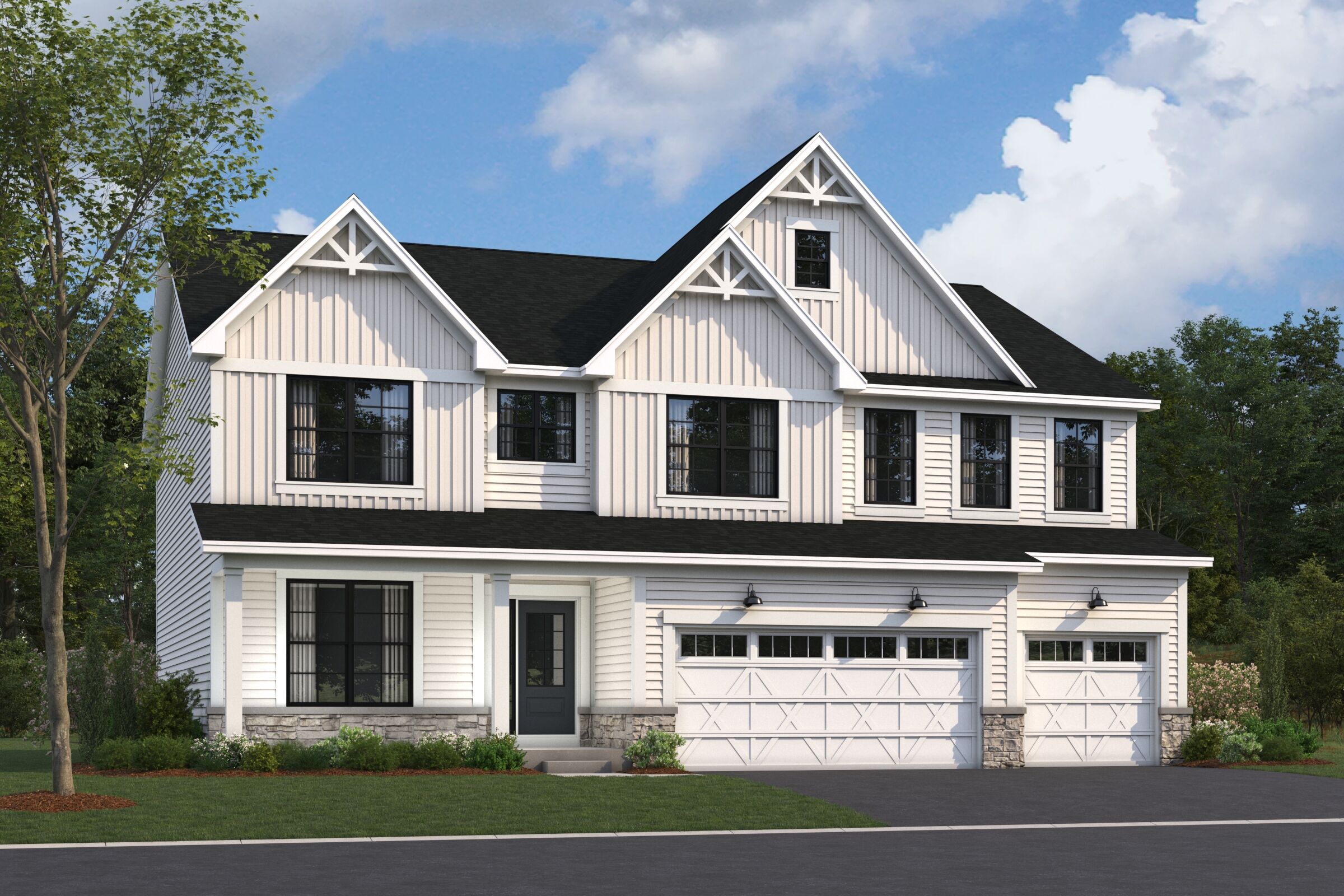 Lyndale Elevation Urban Farmhouse