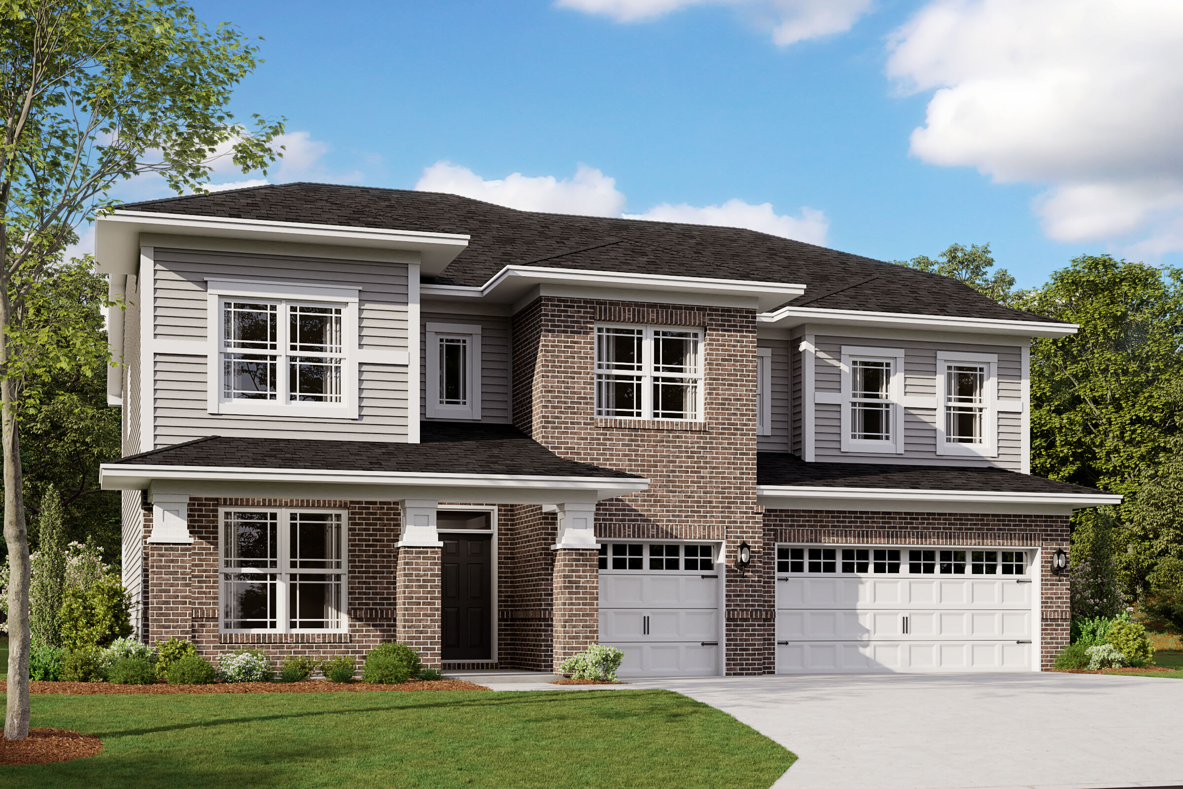 Ainsley II Elevation H with Optional Brick