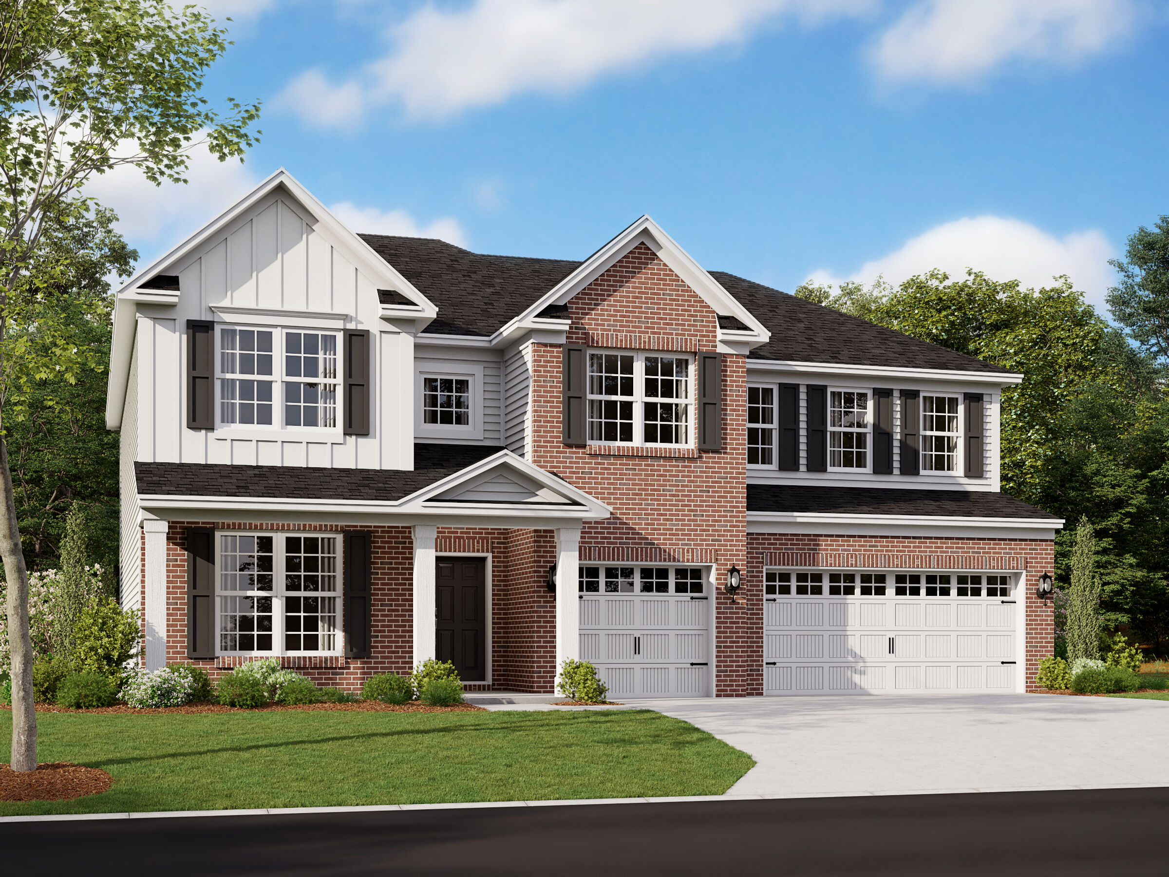 Ainsley II Elevation D with Optional Brick