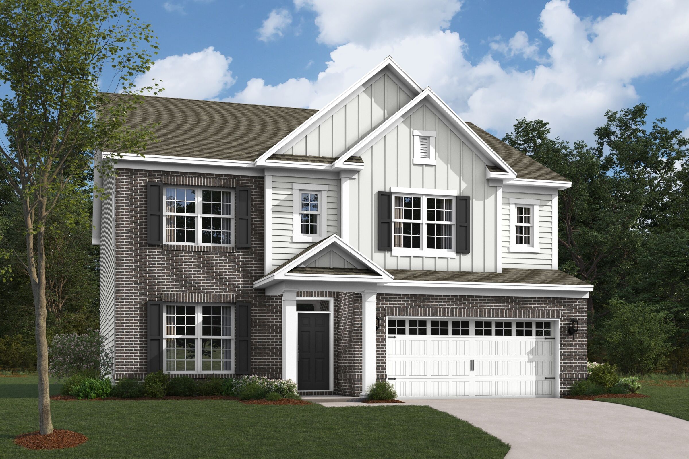 Glendale Elevation A with Optional Brick