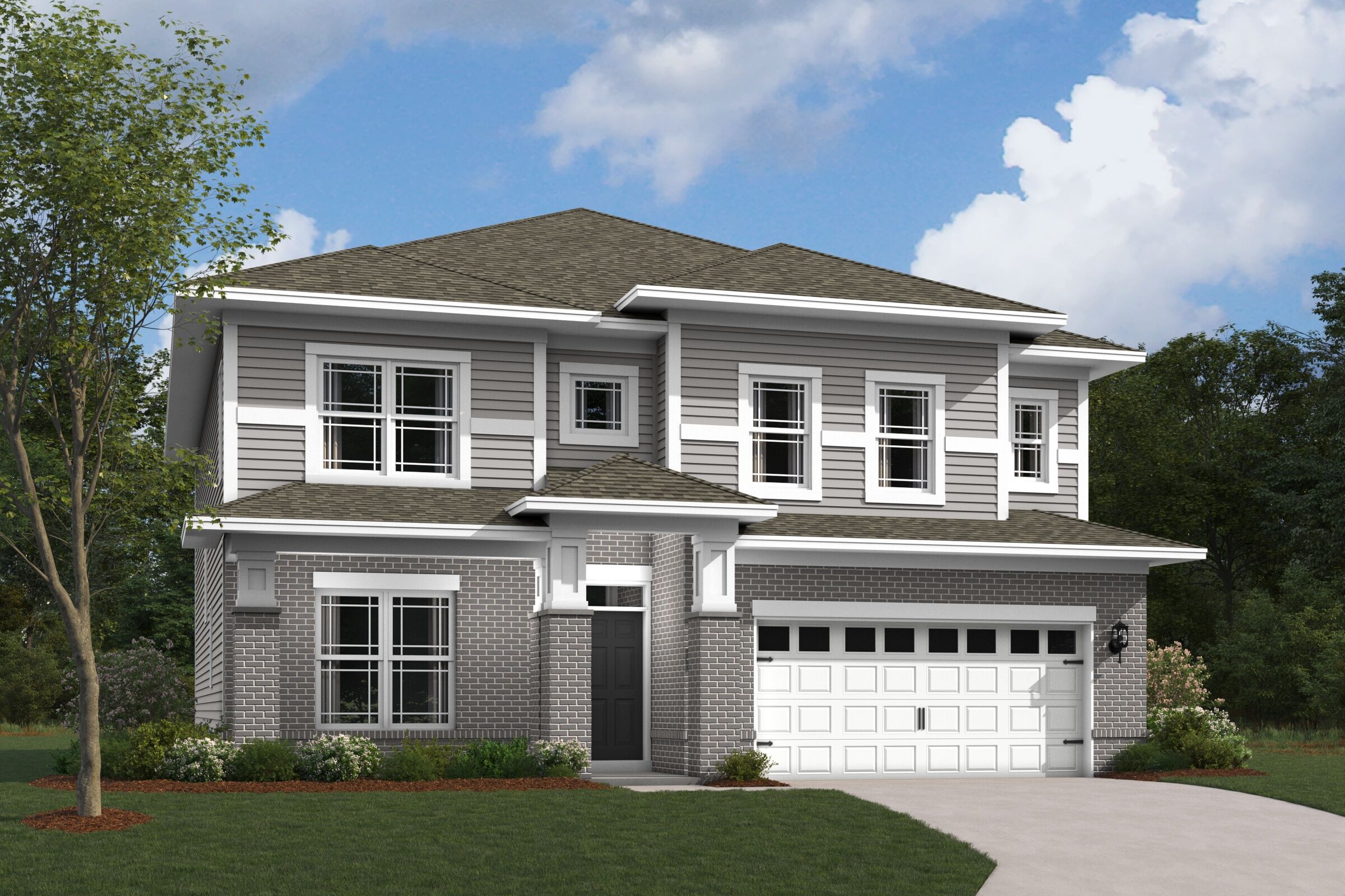 Glendale Elevation F with Optional Brick