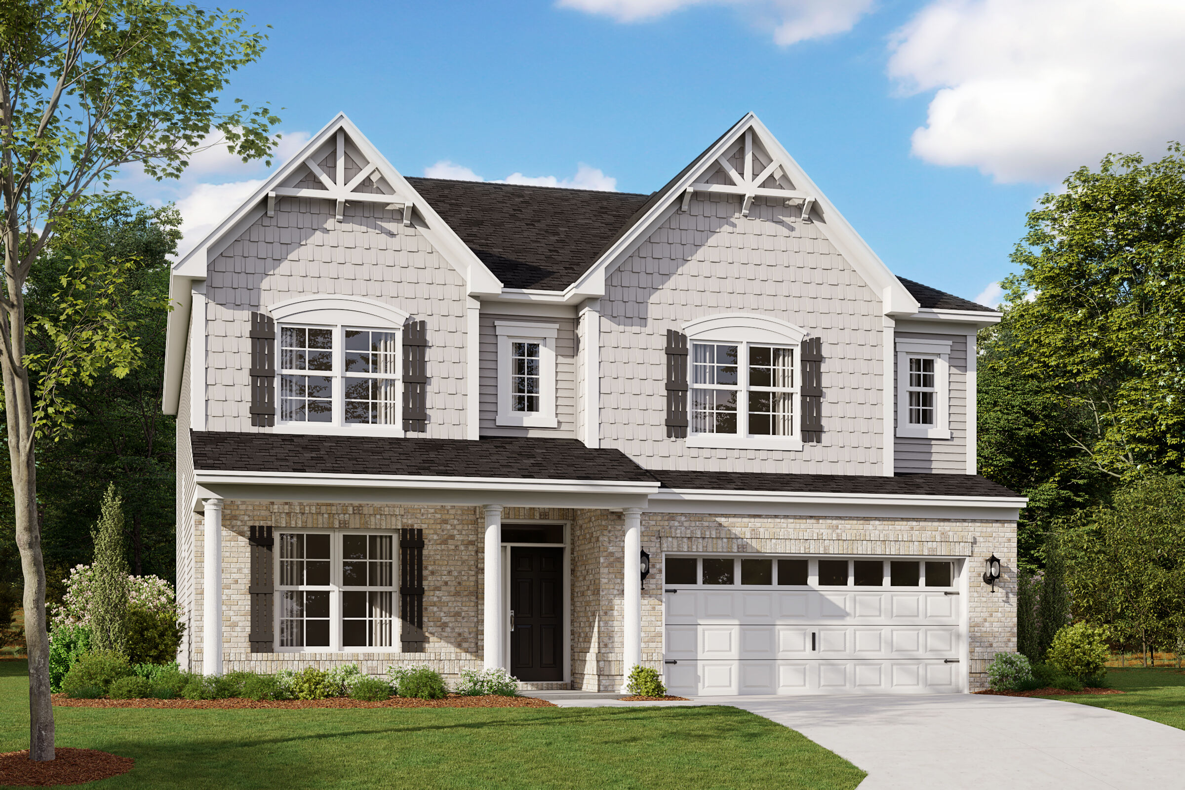 Glendale Elevation C with Optional Brick