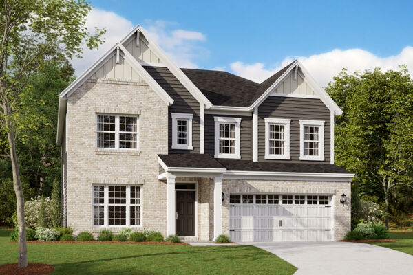 Glendale Elevation D with Brick