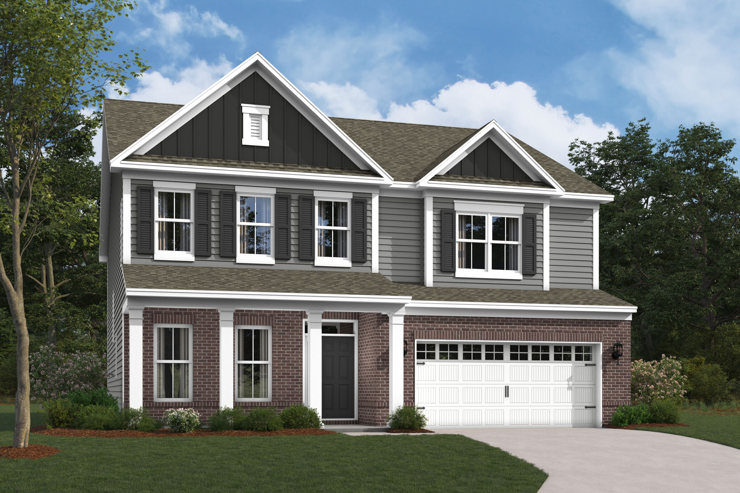 Glendale Elevation B with Optional Brick