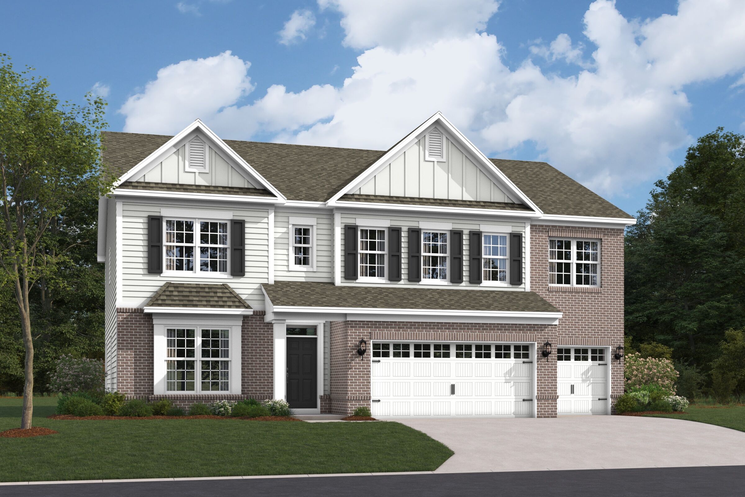 Kensington Elevation A with Optional Brick