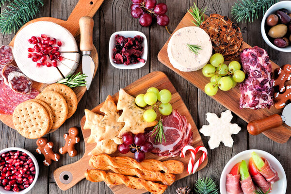 Festive charcuterie spread