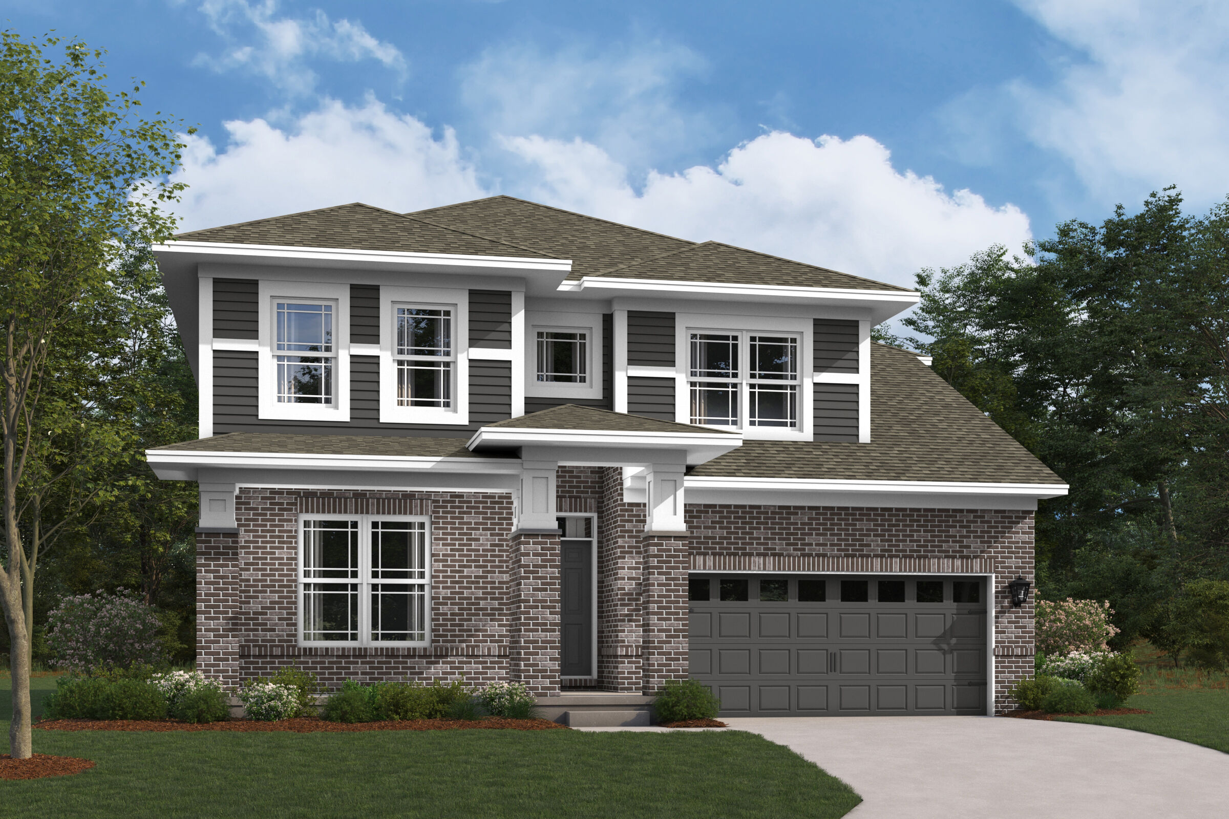 Columbia Elevation E with Optional Brick