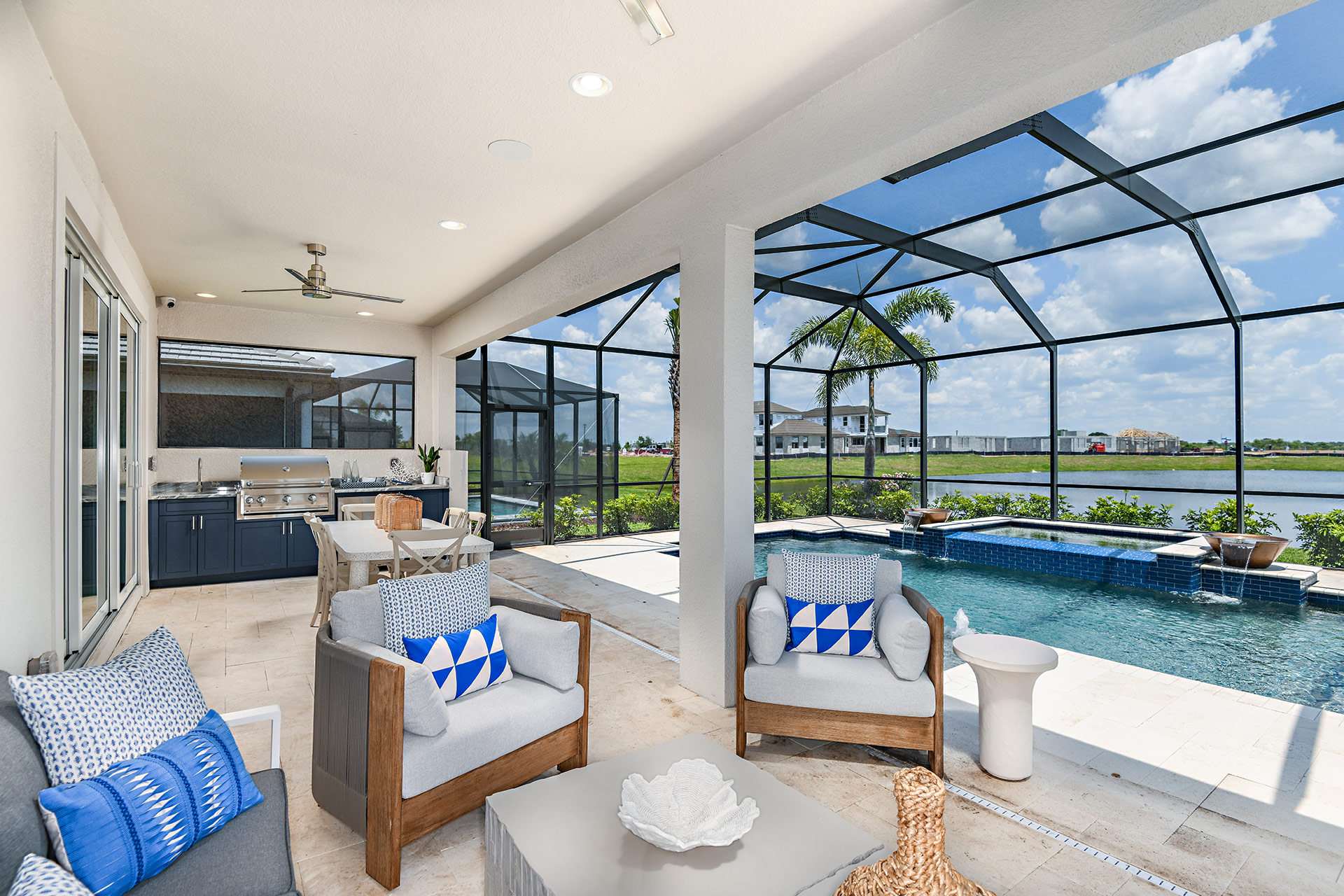 Lanai With Seating Area and Pool