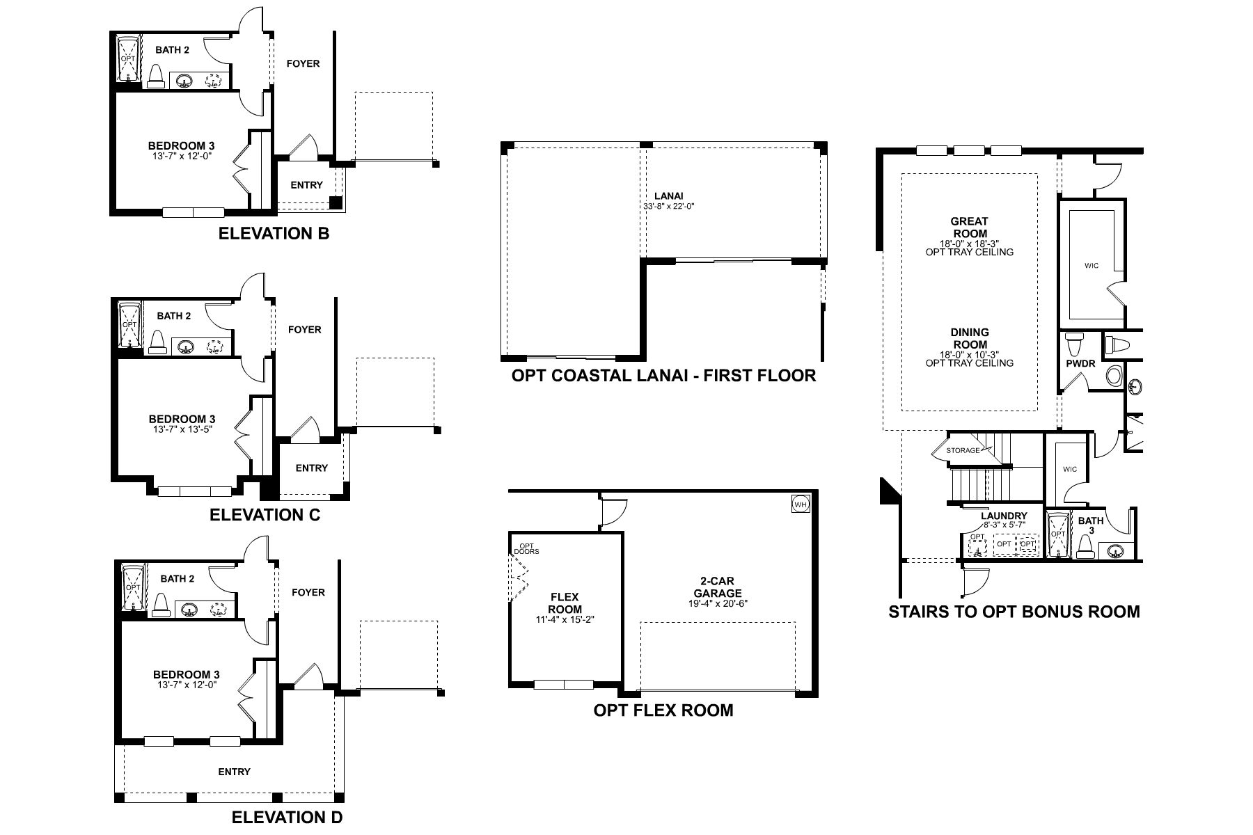 Corina First Floor Options