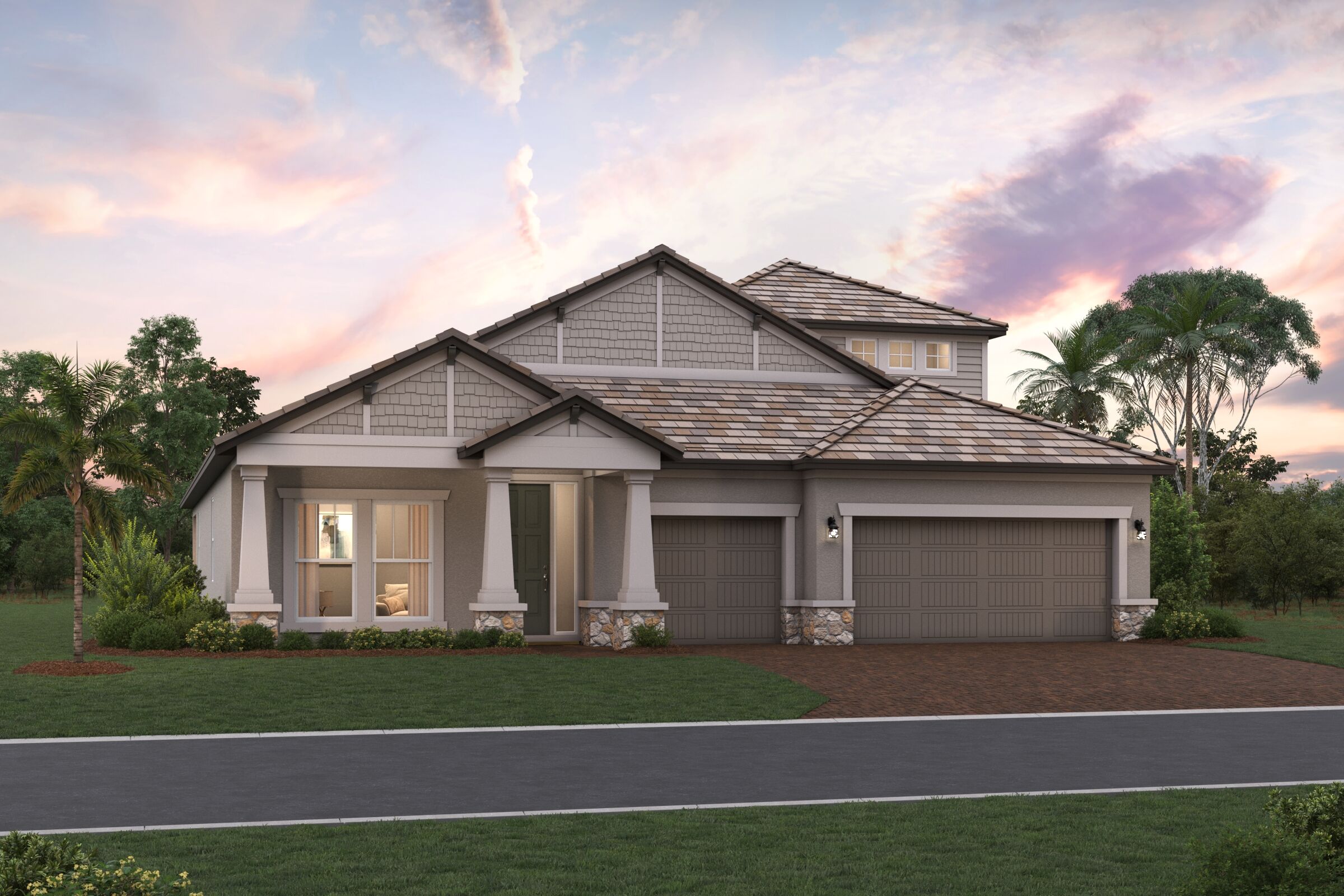 Crystal Elevation C with Bonus Room