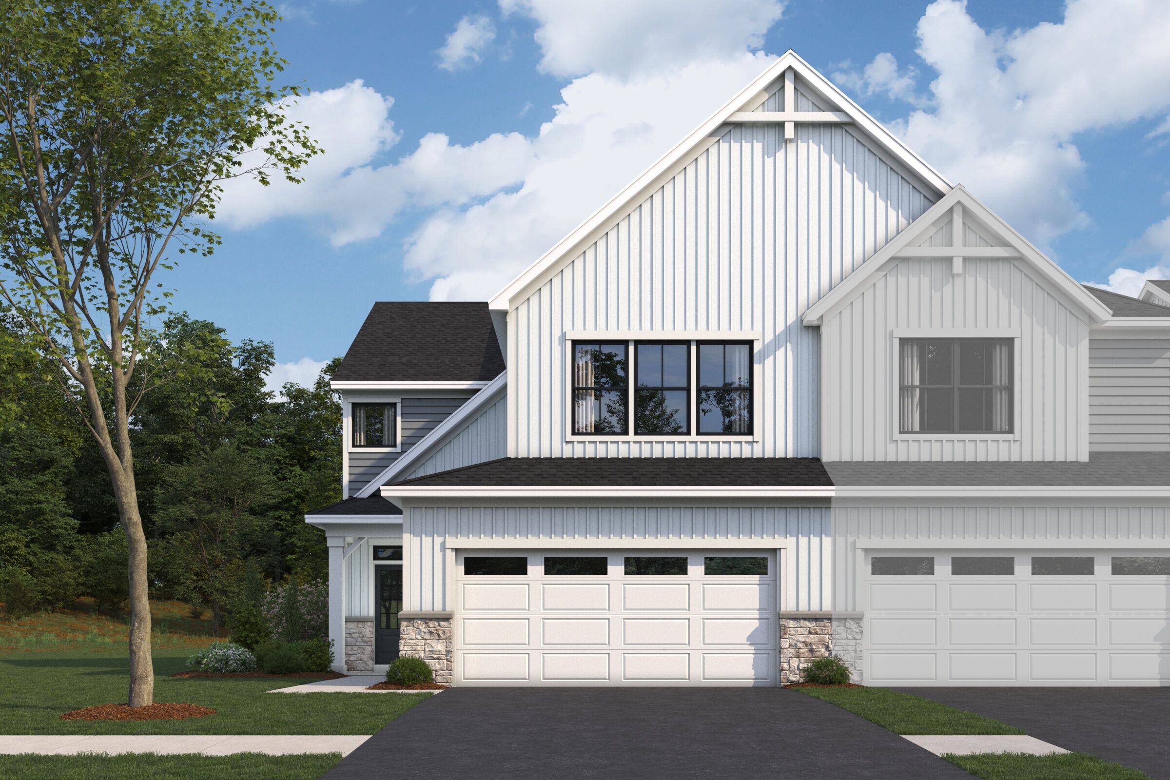 Campbell Elevation Urban Farmhouse