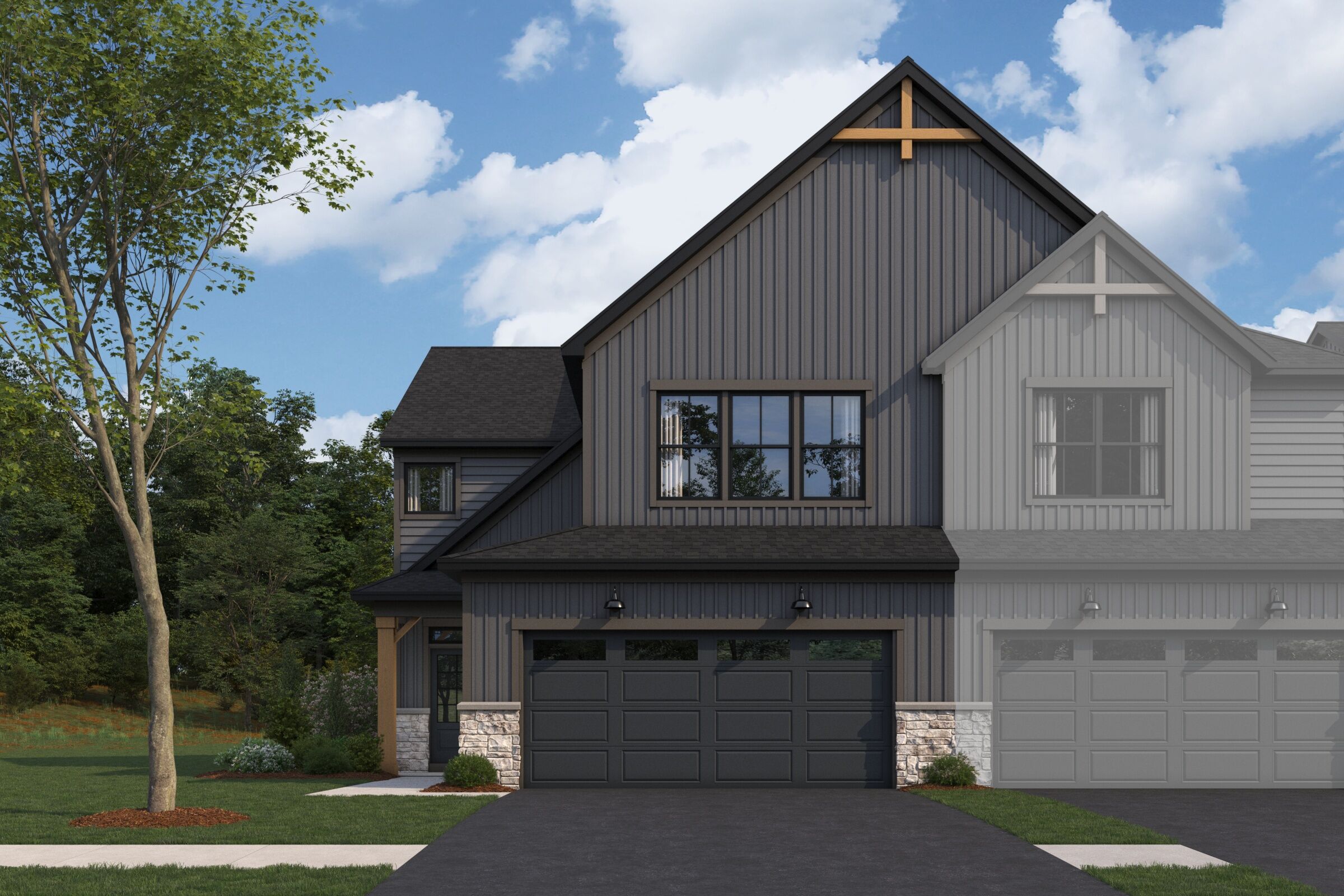 Campbell Elevation Urban Farmhouse