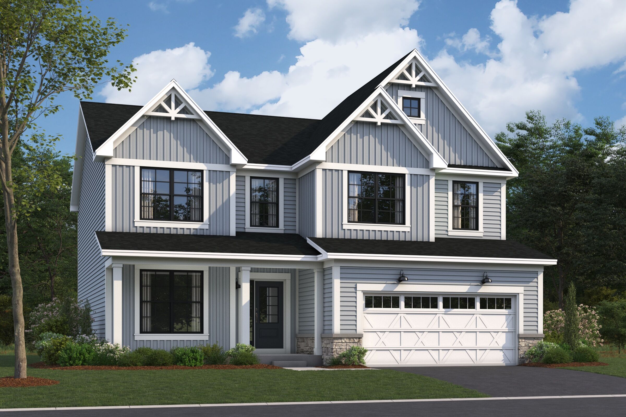 Easton Elevation Urban Farmhouse