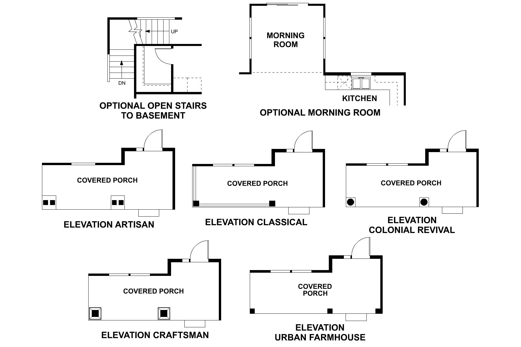 Easton - First Floor Options