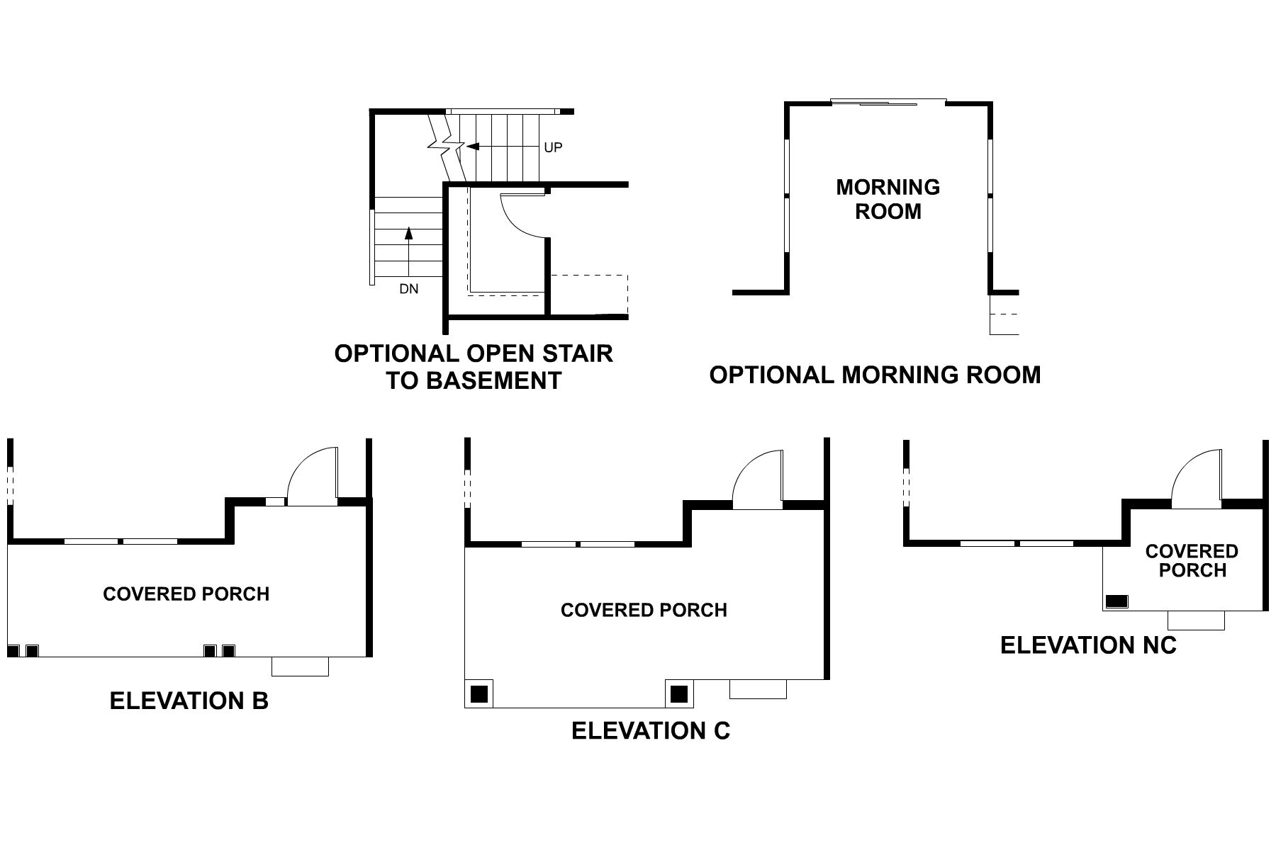 Easton - First Floor Options