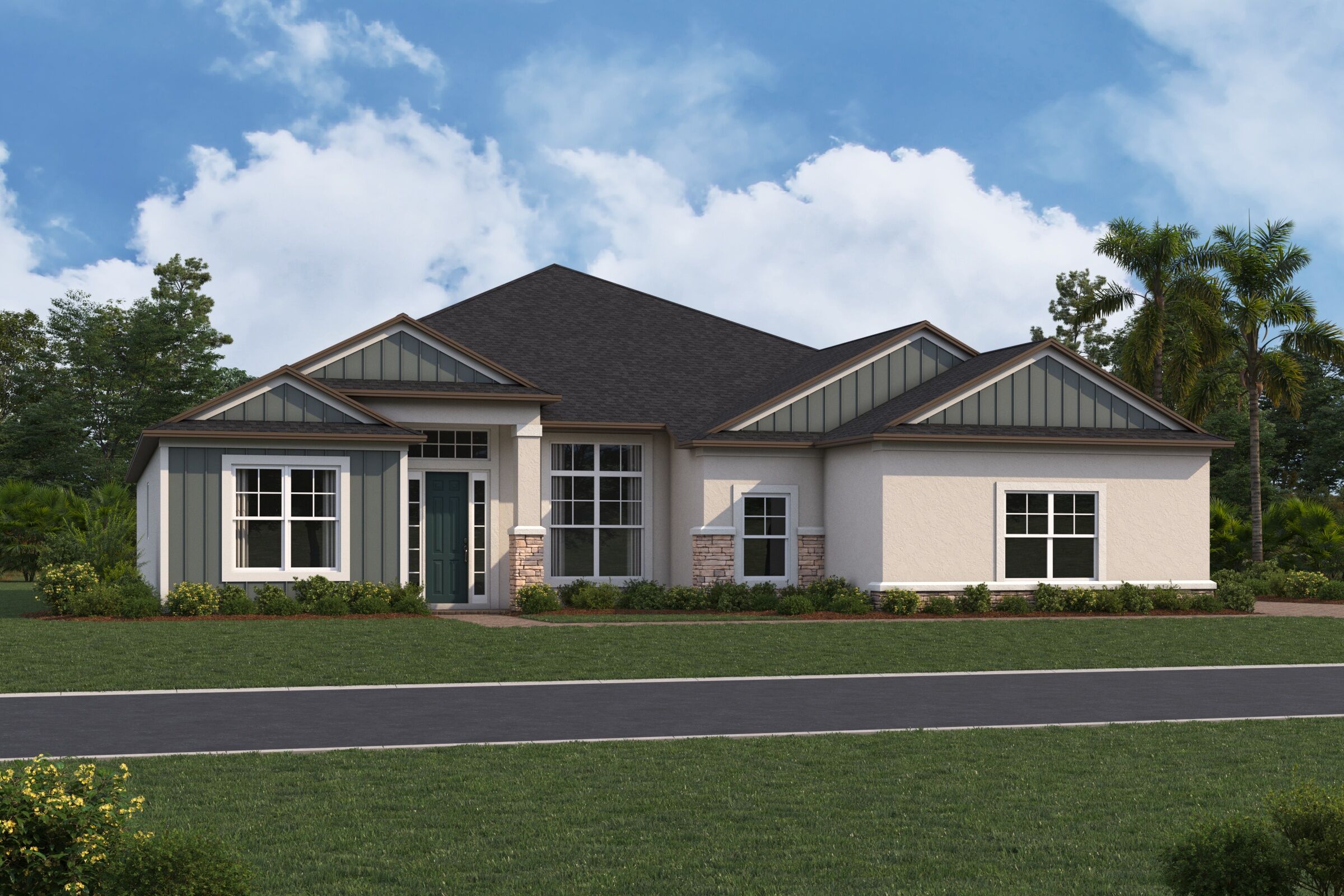 Brookhaven Elevation Solaceatcornerlake