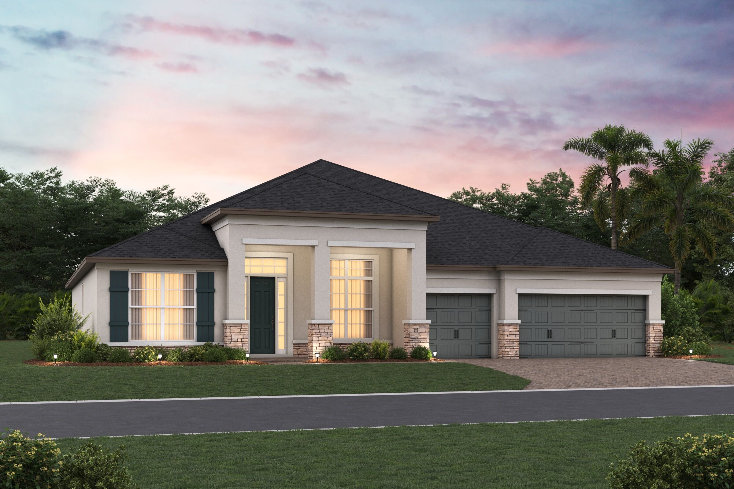 Brookhaven Elevation Solaceatcornerlake