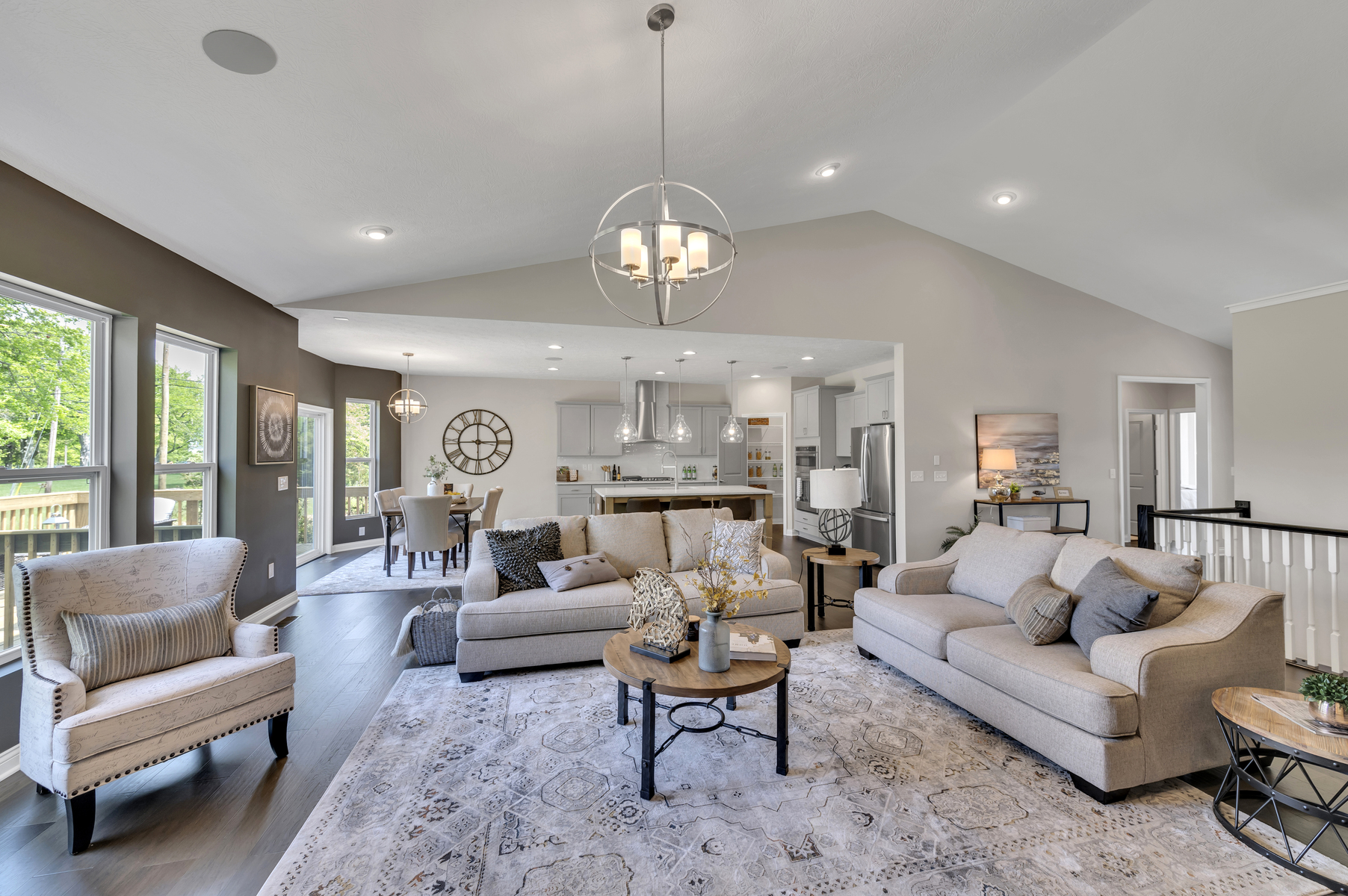 Family Room With Mixed Patterns, Colors, and Textures