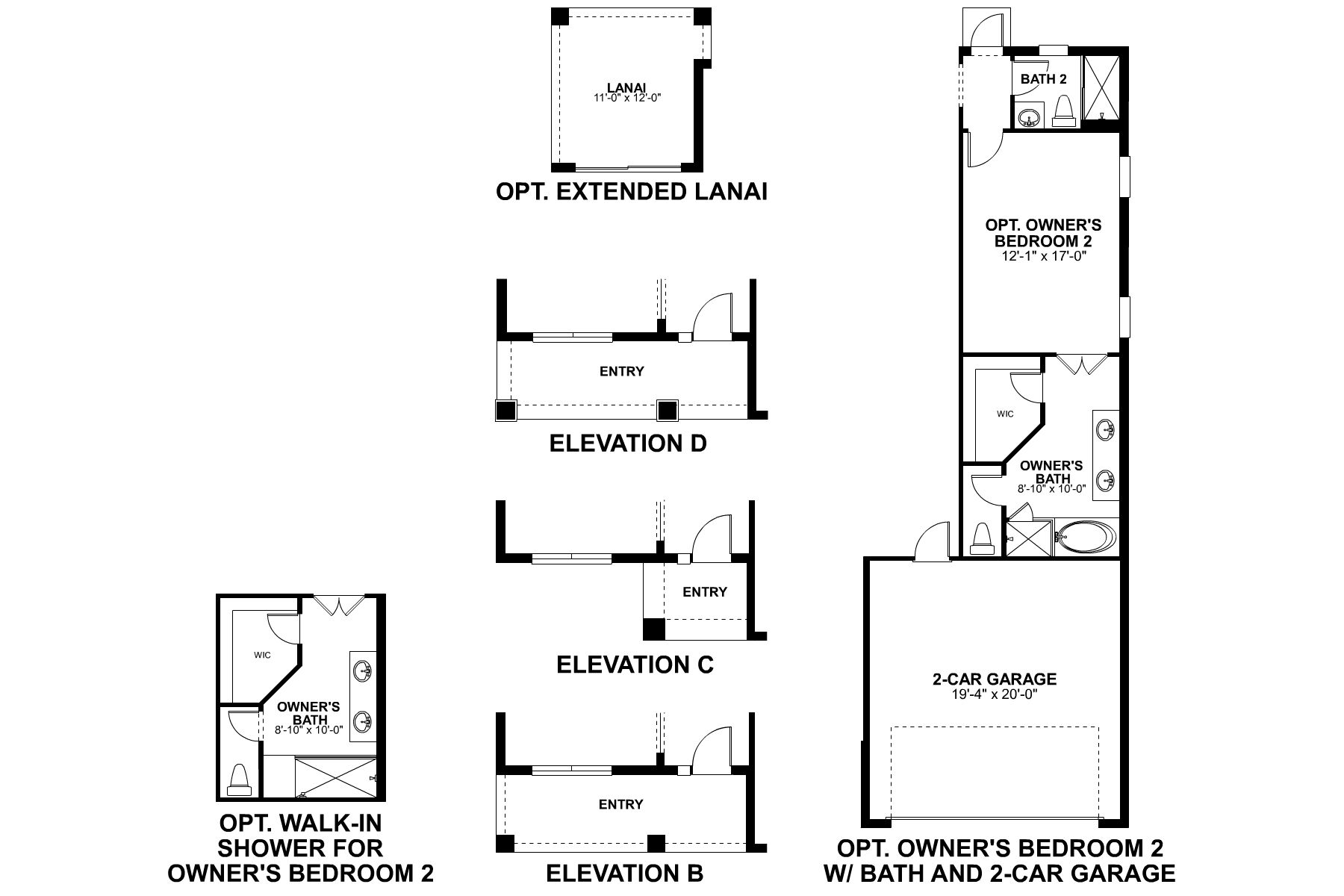 Sonoma First Floor Options