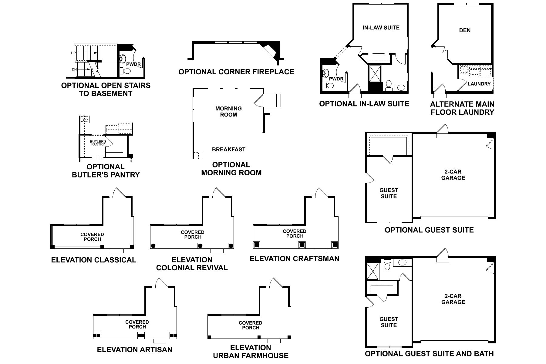 Hudson First Floor Options